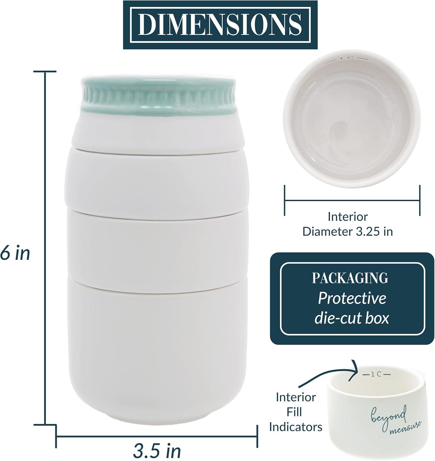 Pavilion 300770 Cherished Beyond Measure Stacked Measuring Cup - Set of 4