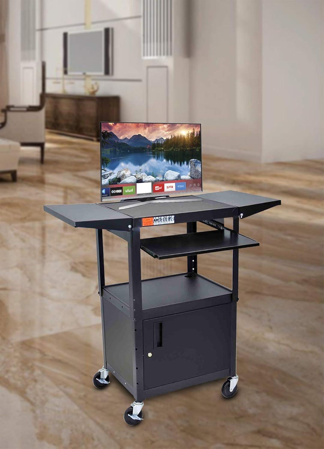 SteelCart Compact Computer Workstation AV Cart