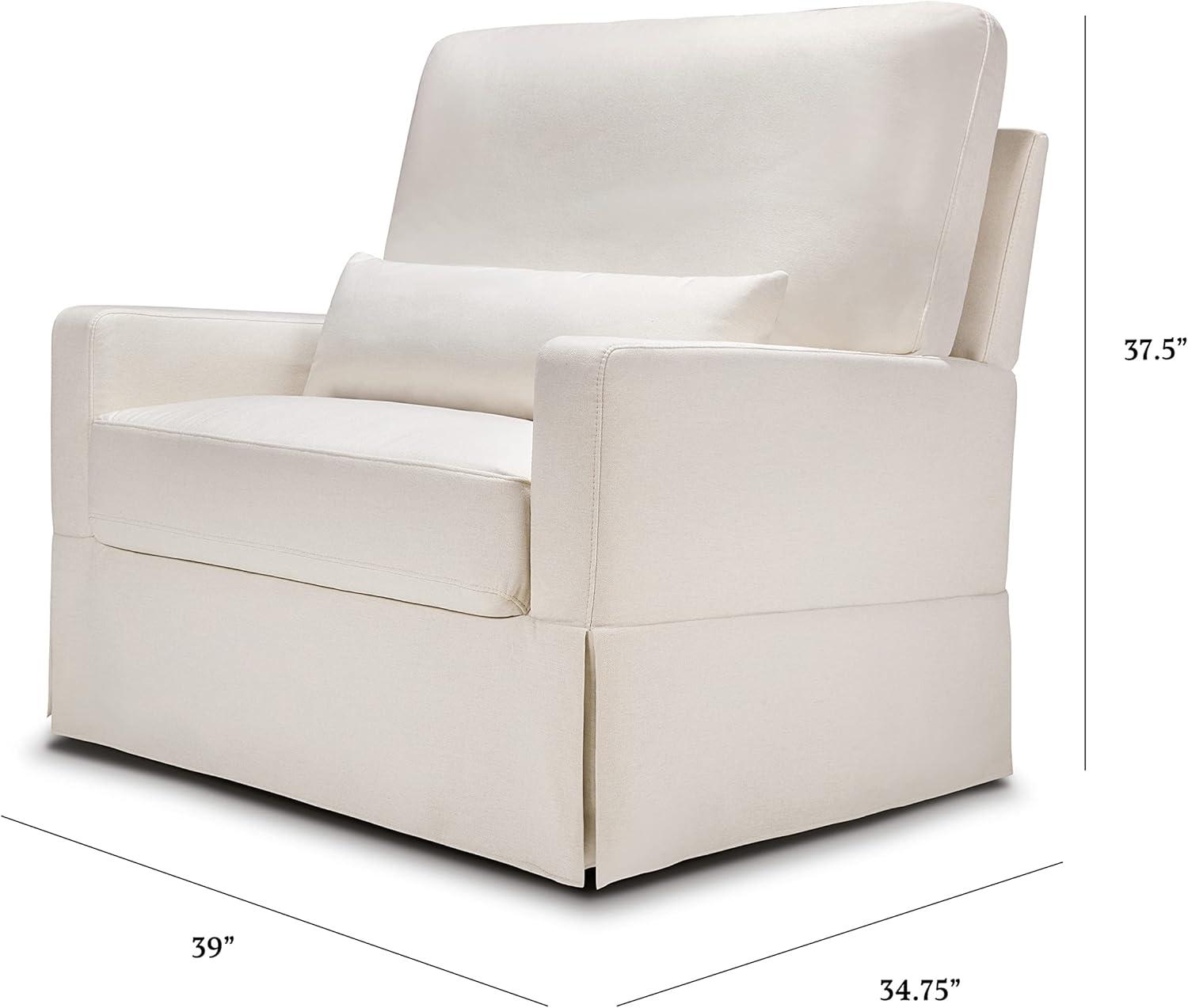 Crawford Pillowback Chair and a Half Upholstered Swivel Glider