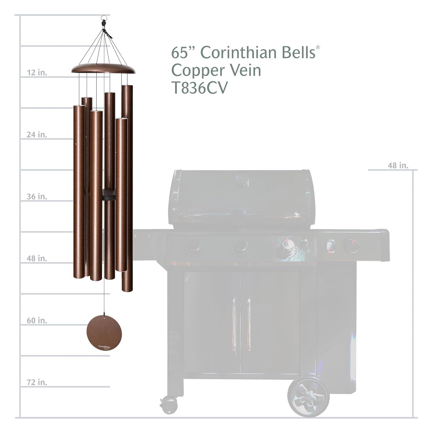 65" Copper Vein Aluminum Wind Chime for Outdoor Decor