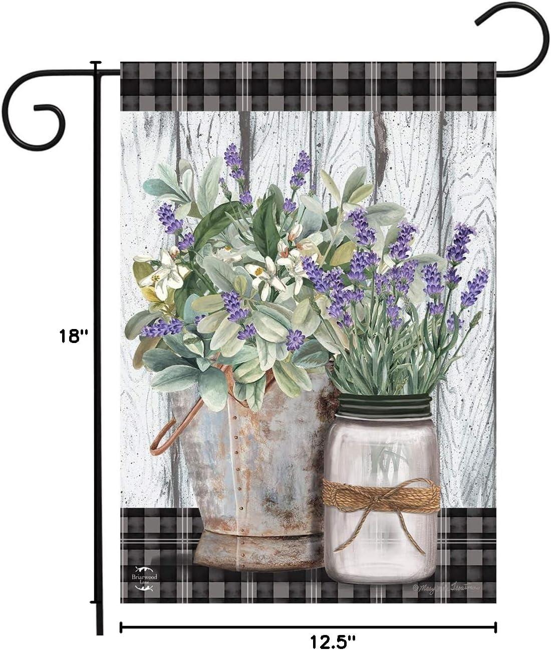 Briarwood Lane Garden Flag 18x12.5 For Outdoor Farmhouse Flowers Spring Garden Flag Flag For Spring Garden Flag Flags For Outside