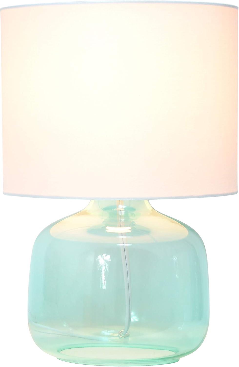 Glass Table Lamp with Fabric Shade - Simple Designs