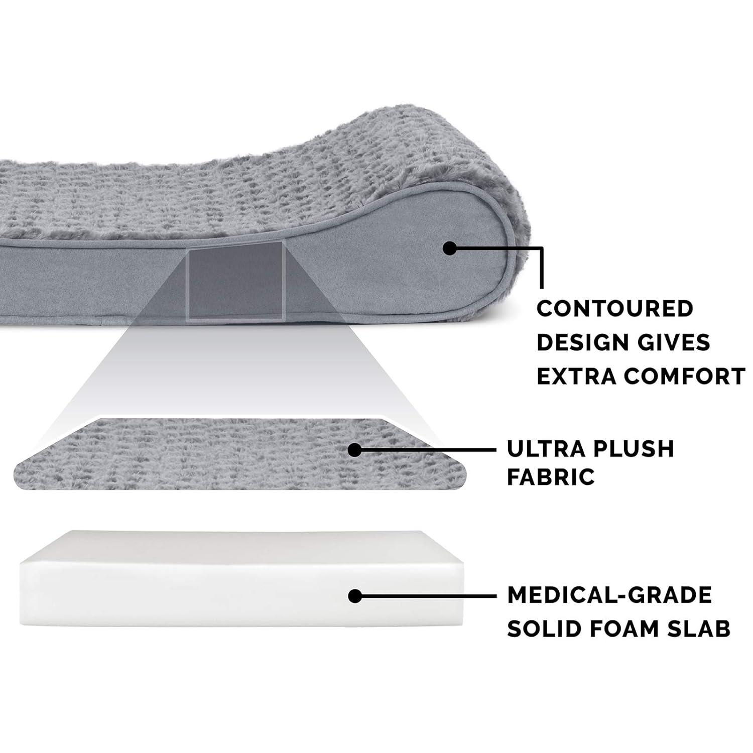 FurHaven Ultra Plush Luxe Lounger Orthopedic Dog Bed - Medium, Gray