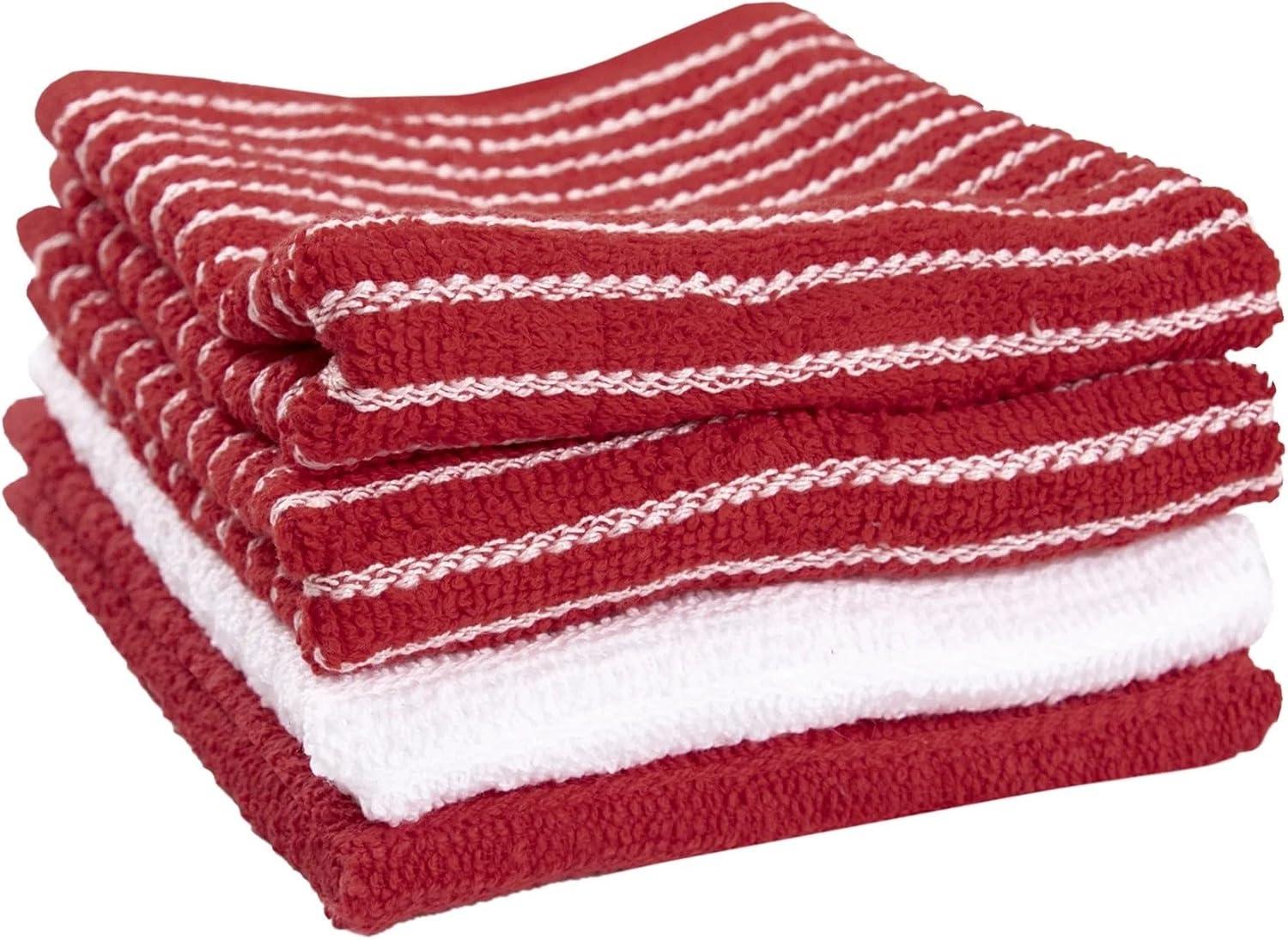 RITZ Cotton Stripe Tea Towel Kitchen Towel (Set of 4)