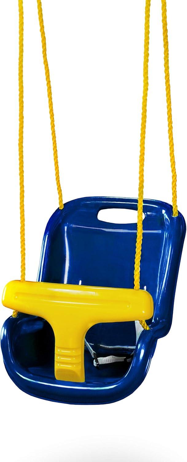 Swing-N-Slide Infant Swing, Safe and Study Toddler Swing for Swing Set- Green with Yellow Rope