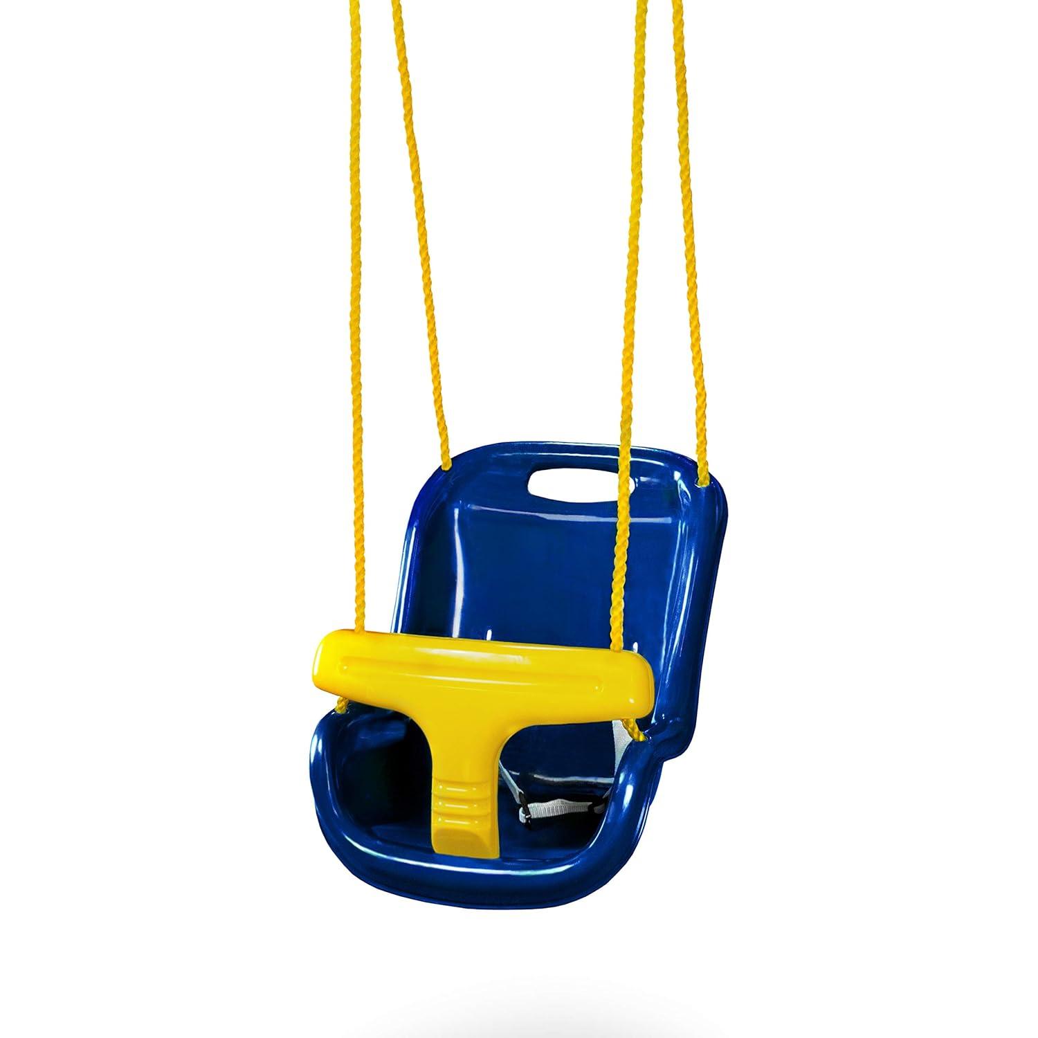 Swing-N-Slide Infant Swing, Safe and Study Toddler Swing for Swing Set- Green with Yellow Rope