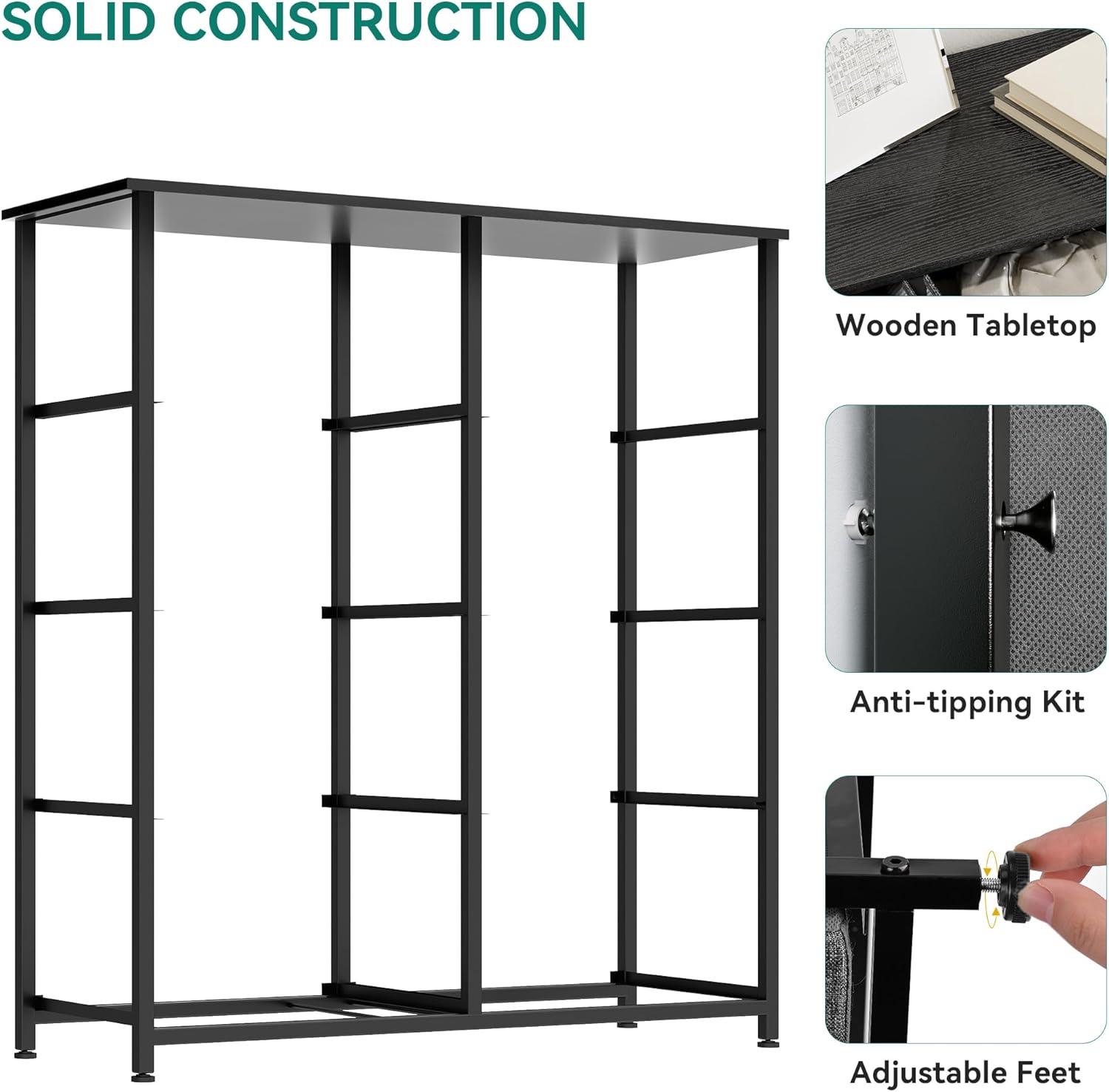DWVO Dresser for Bedroom, Fabric Dresser with 8 Drawers, Tall Dresser, Chest of Drawers for Closet, Living Room