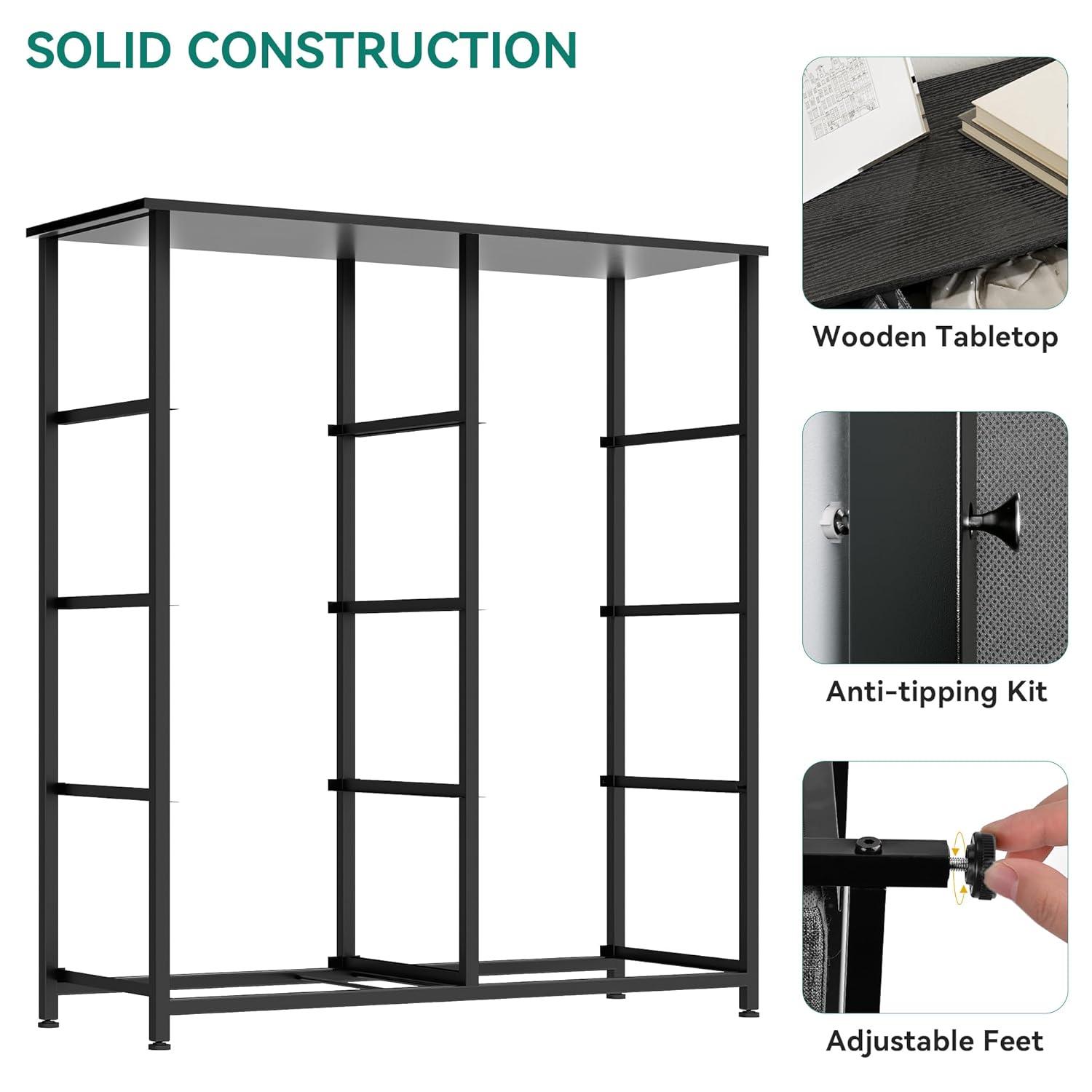 DWVO Dresser for Bedroom, Fabric Dresser with 8 Drawers, Tall Dresser, Chest of Drawers for Closet, Living Room