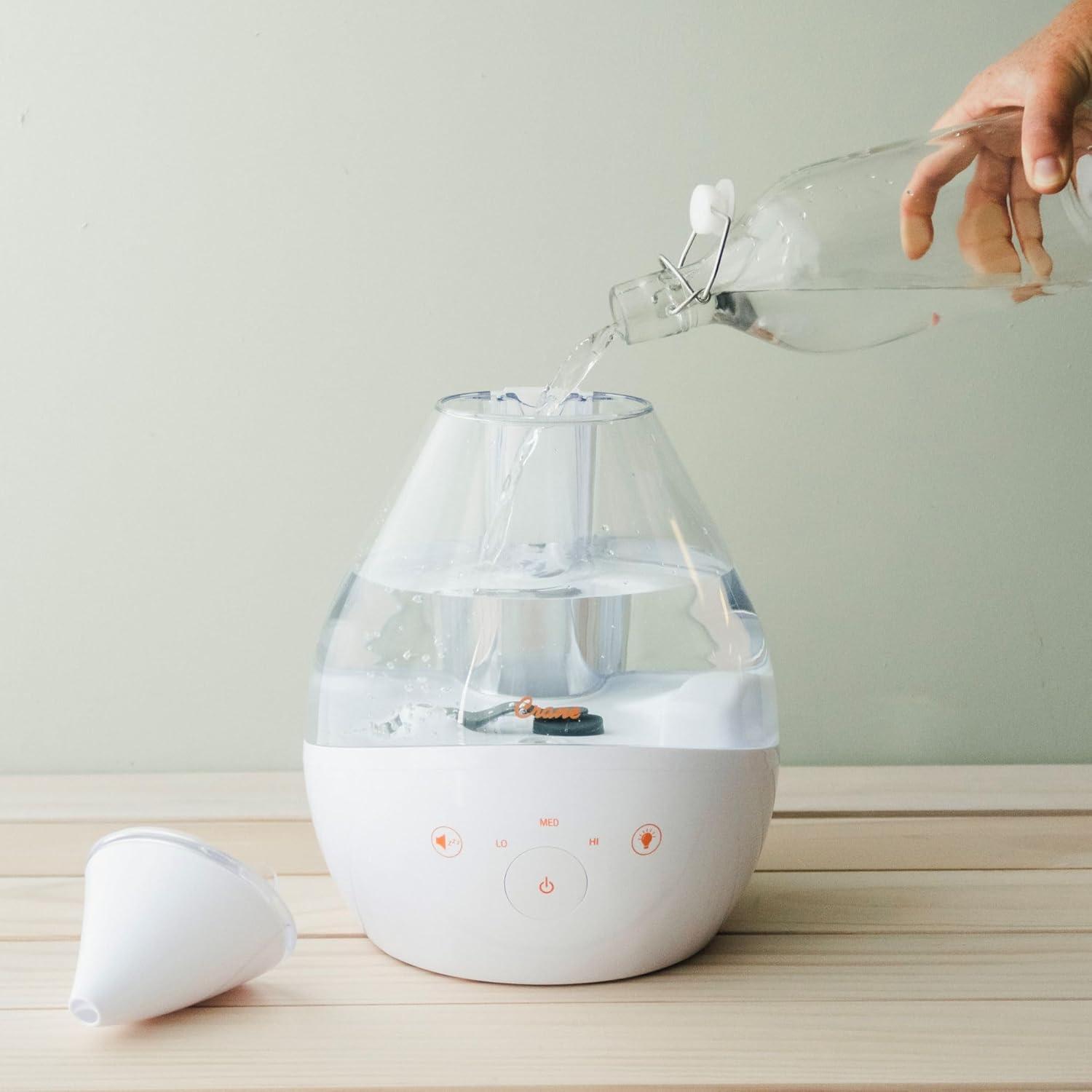 Crane USA Drop 2.0 , 4-in-1 Cool-Mist Humidifier with Aroma Tray & Sound Machine