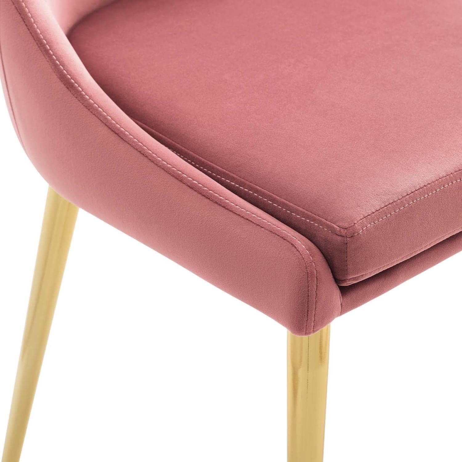 Modway Viscount Modern Accent Performance Velvet Dining Chair - Dusty Rose