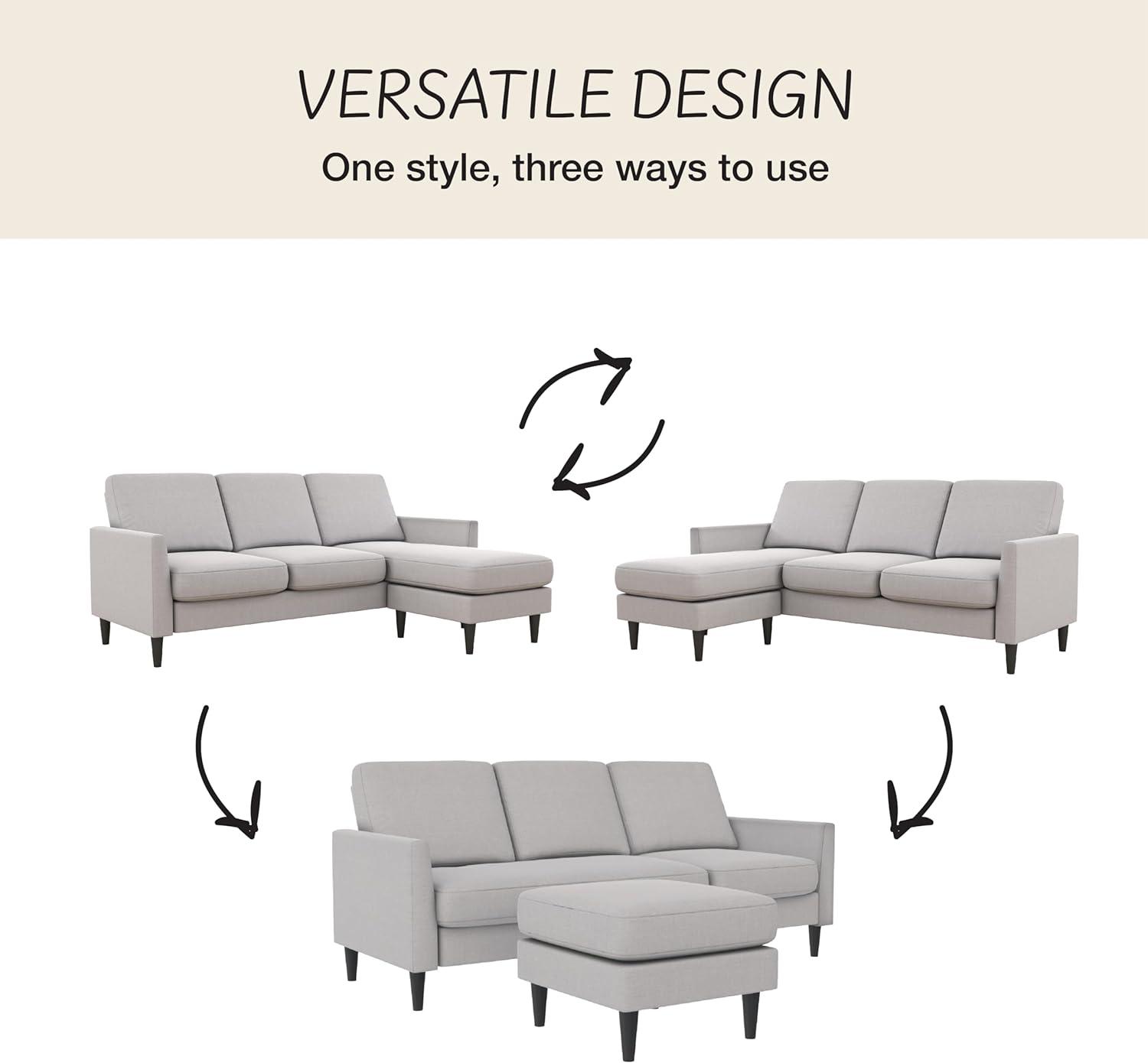 Winston 81.5" Wide Reversible Sofa & Chaise with Ottoman