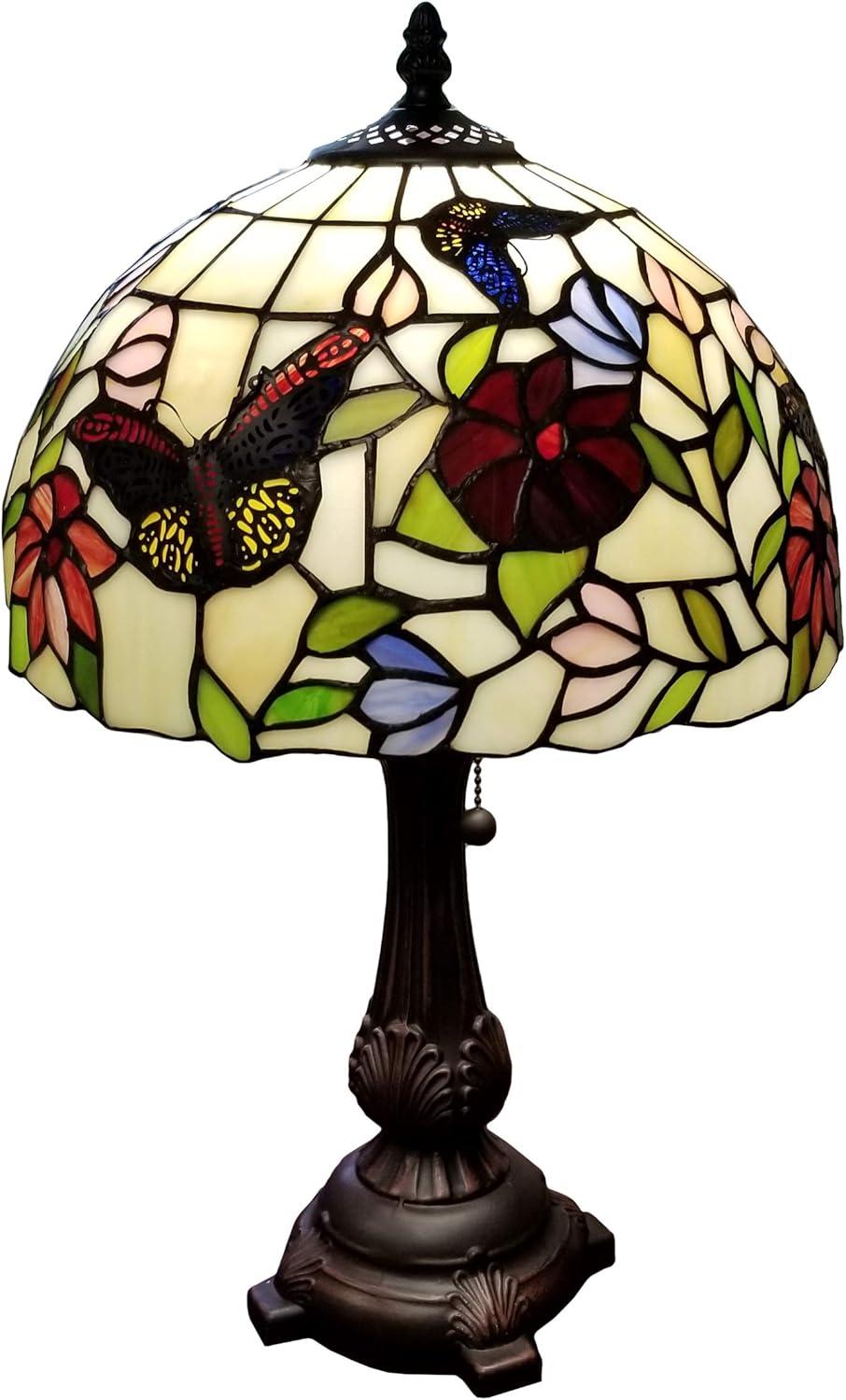 Tiffany Style Butterflies Table Lamp - 19" Tall