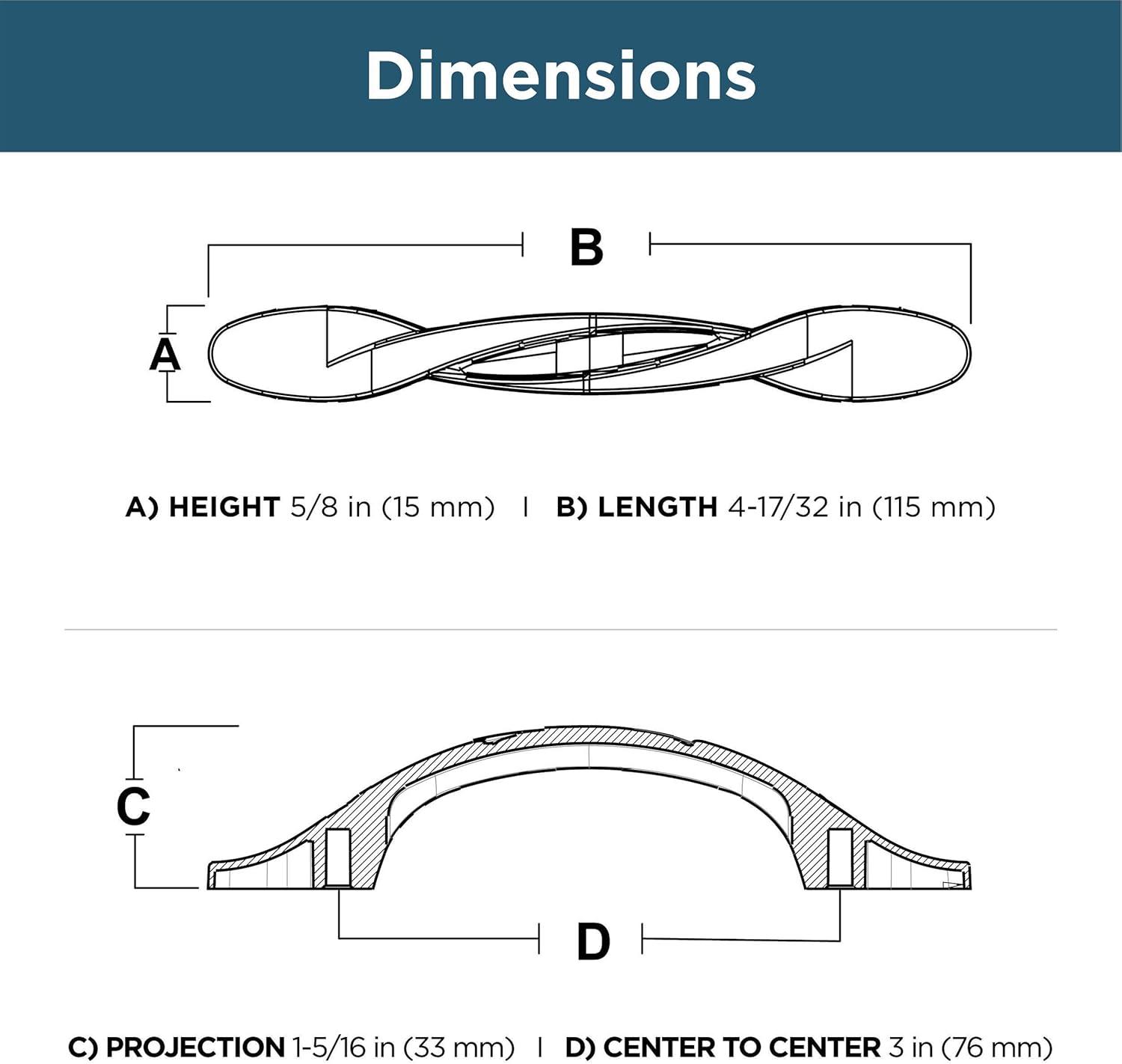 Twisted 3" Center Arch Pull Multipack