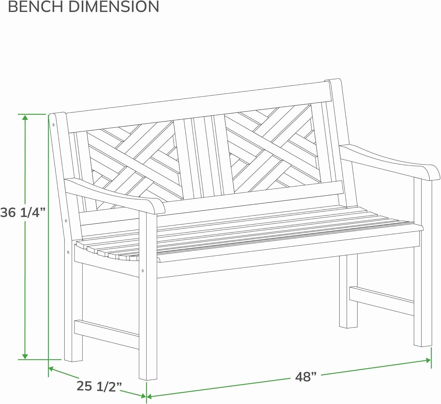 Cambridge Casual Willem Outdoor Teak Bench - Gray
