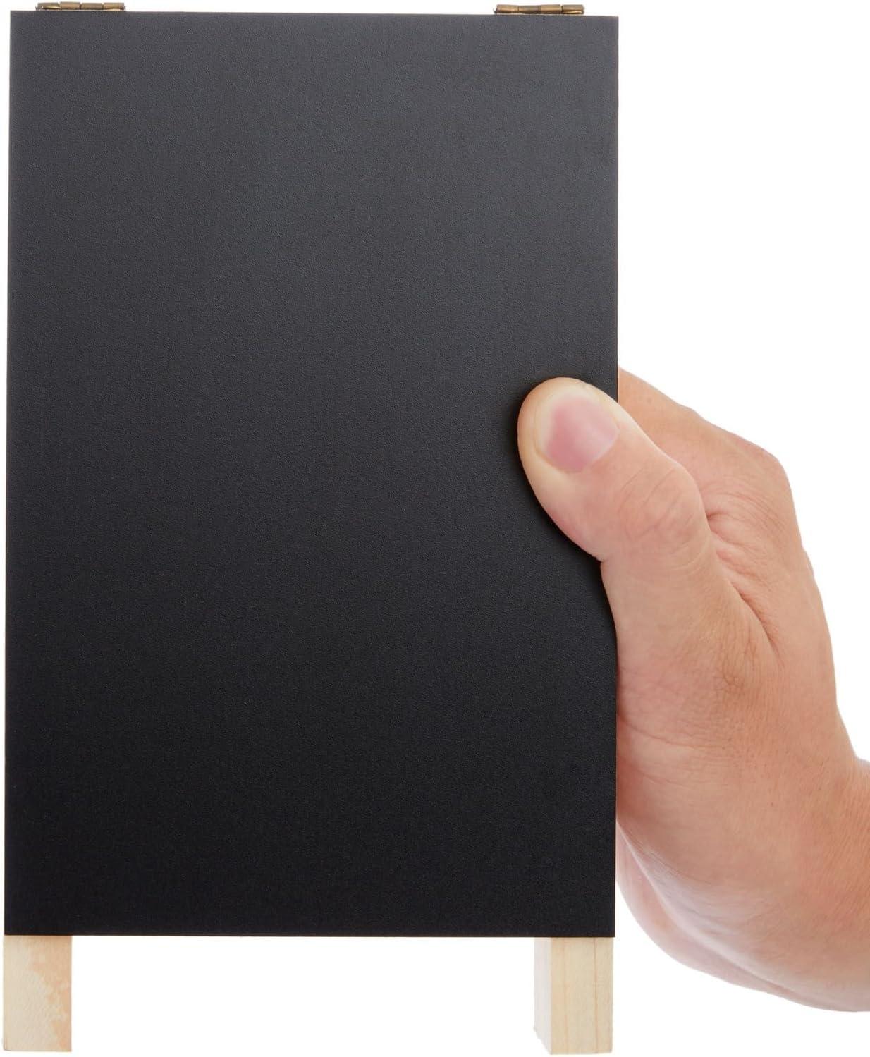 Juvale 2 Pack Small Easel Chalkboard for Tabletops, Restaurant Menu Sign for Catering Events, Weddings (4.5 x 7.5 In)