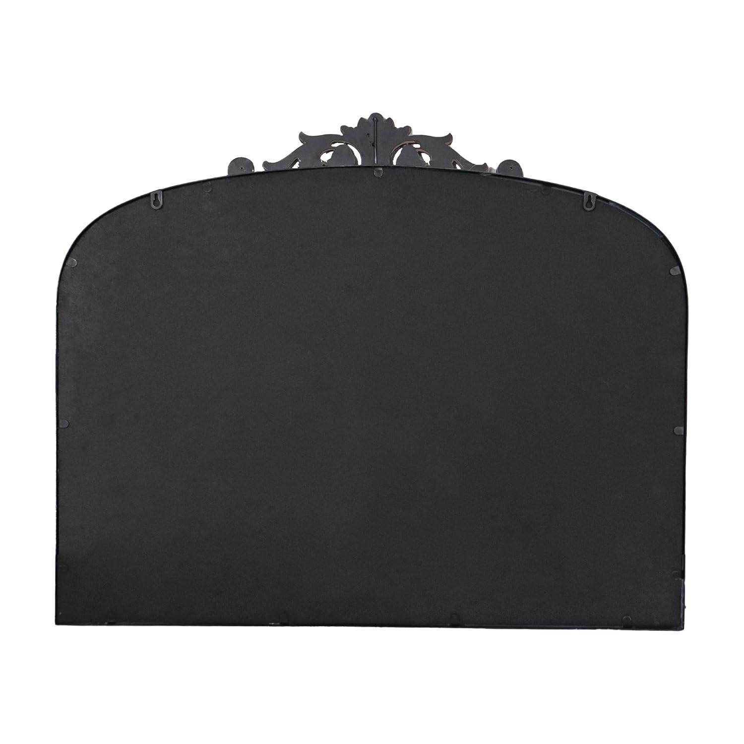 A&B Home Arched Vertical Mirror-Wall Mirror with Black Metal Frame,40"x31" Large Arch Mirror for Bathroom Bedroom Living Room
