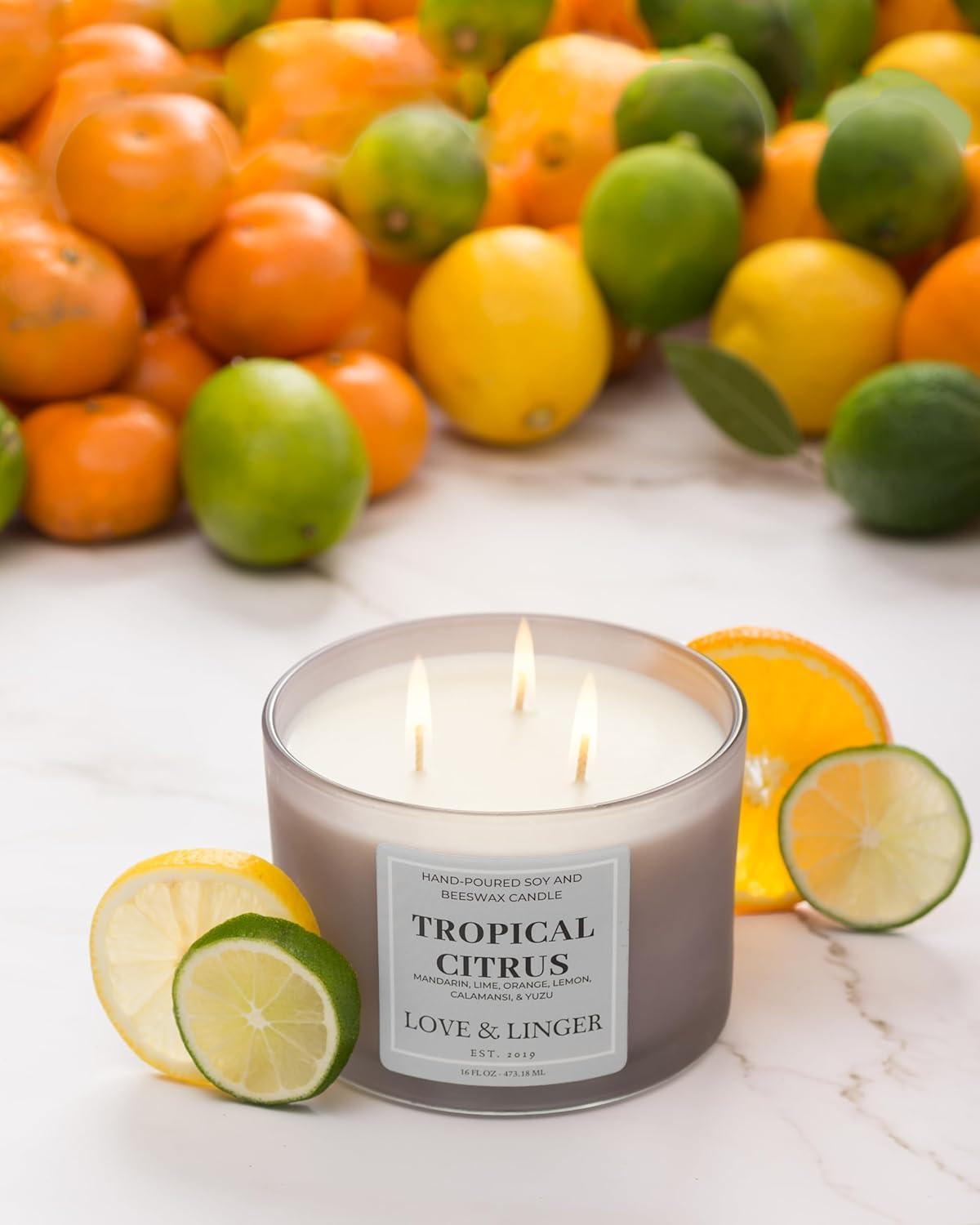 Tropical Citrus Frosted Grey Jar