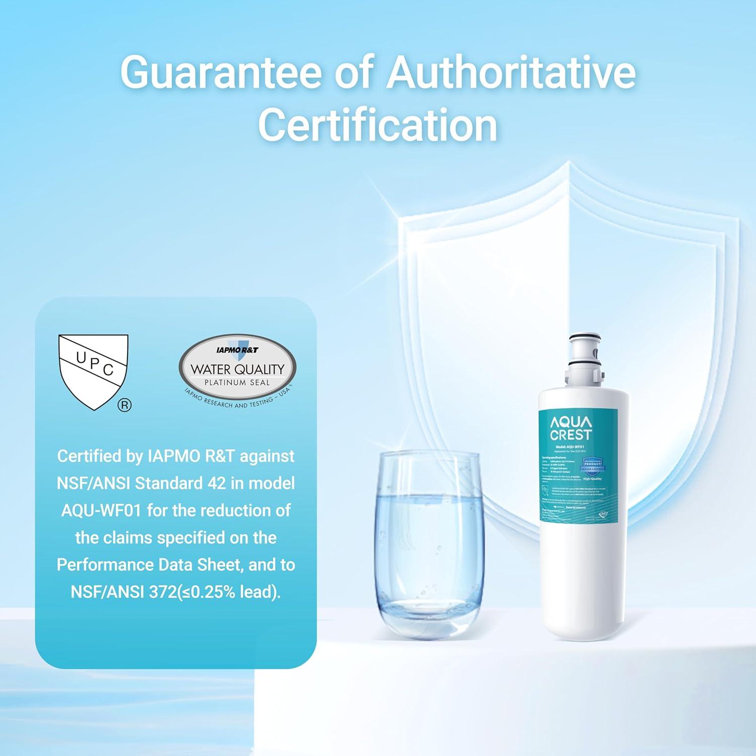 AQUACREST 3US-AF01 Under Sink Water Filter, Compatible with Filtrete Standard 3US-AS01, Aqua-Pure AP Easy C-CS-FF, Whirlpool WHCF-SRC, WHCF-SUFC, WHCF-SUF, pack of 3(package may vary)