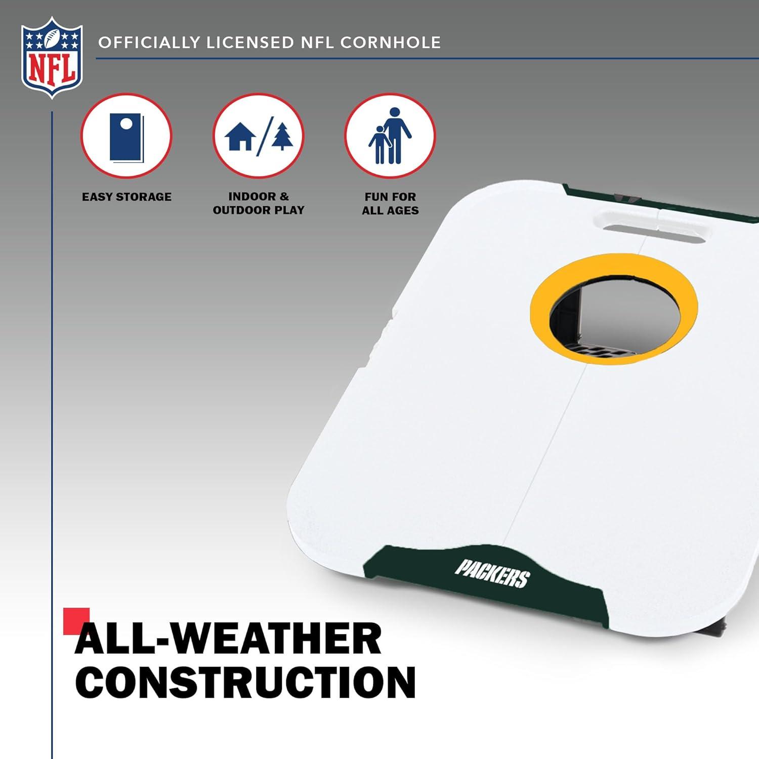 NFL Green Bay Packers All-Weather Travel Cornhole Set