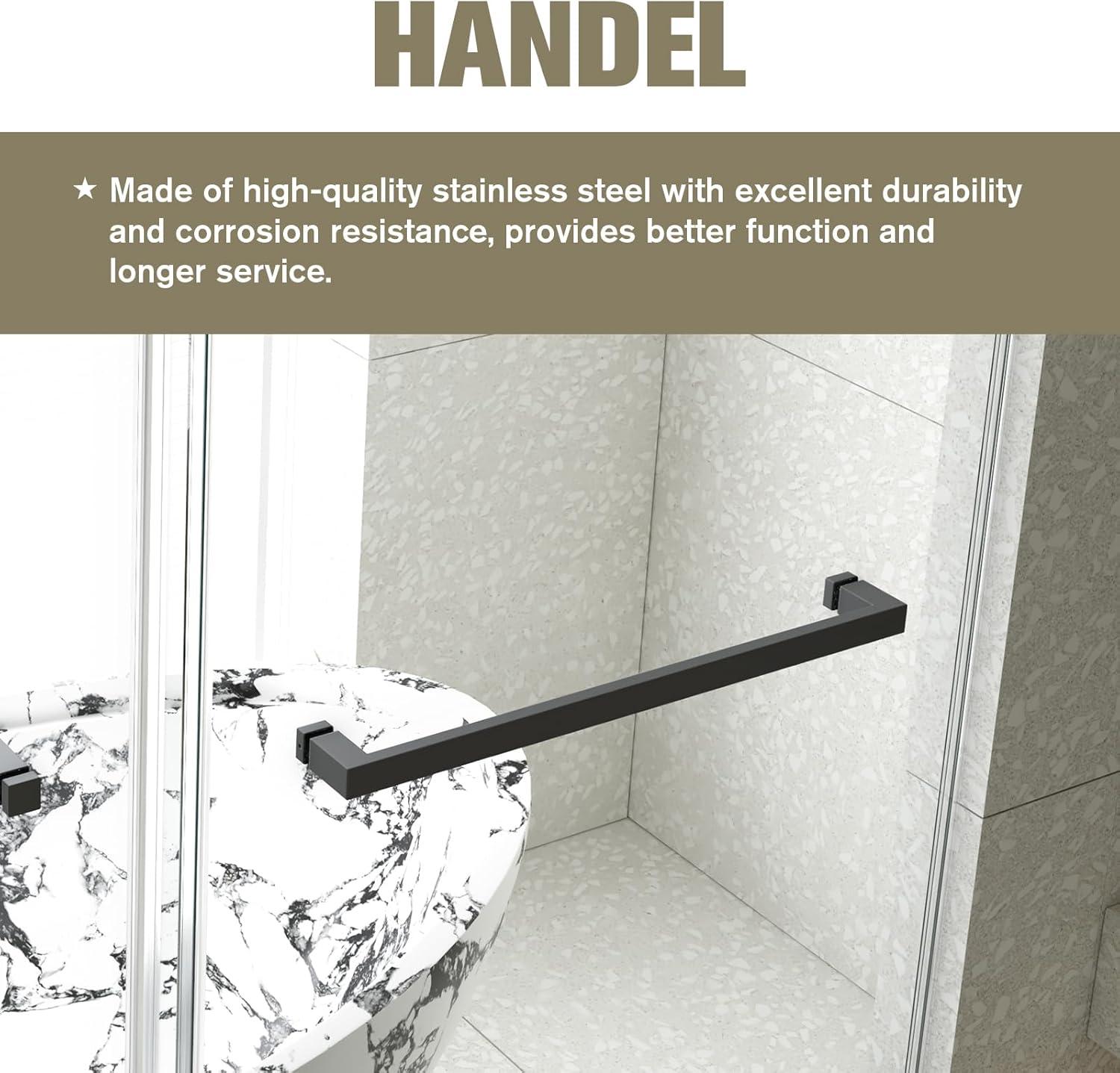 Dimorphos 56-60"W x 76"H Frameless Double Sliding Shower Door with 10mm Tempered Glass Door 11DD161822LL