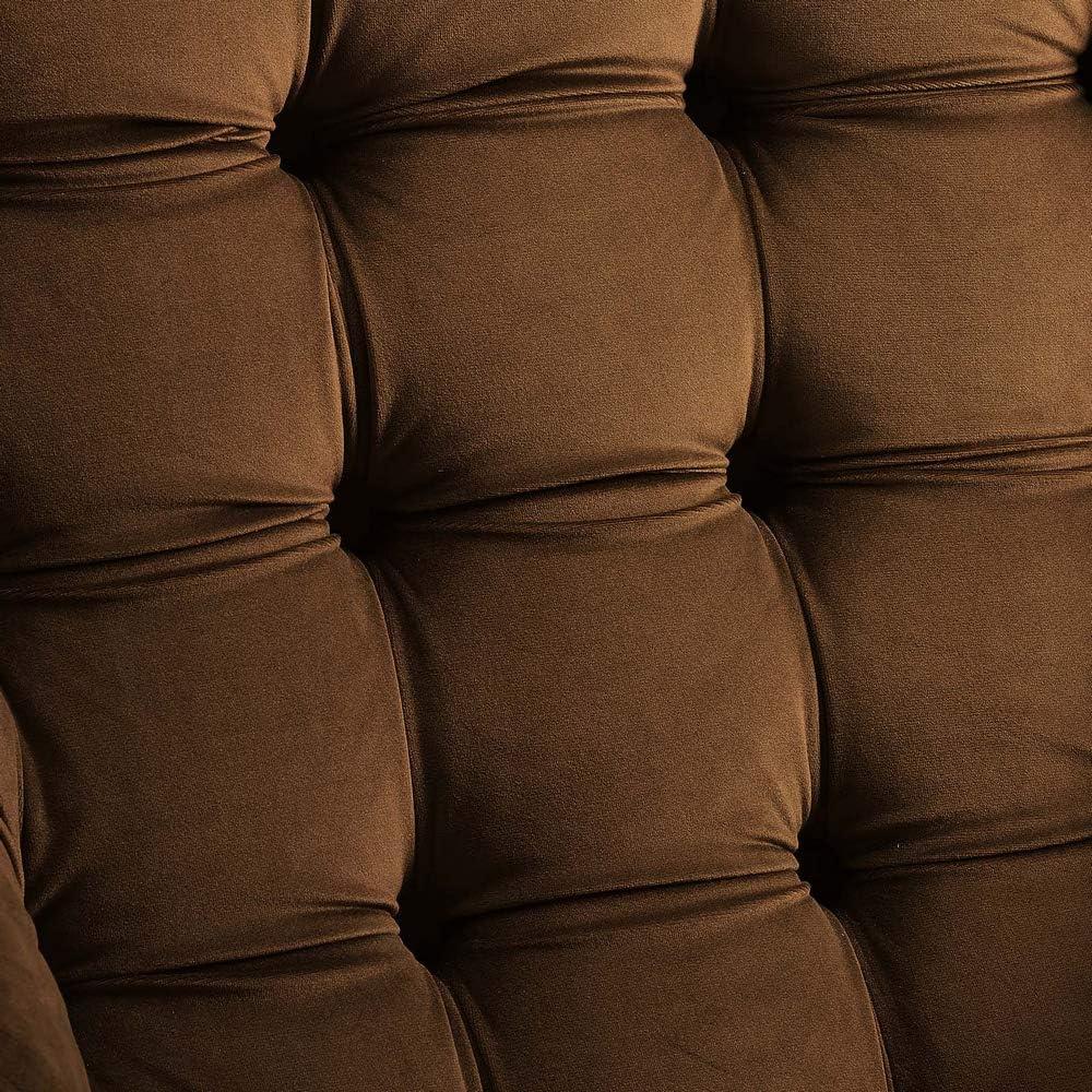 Modway Suggest Tufted Performance Velvet Lounge Chair in Brown