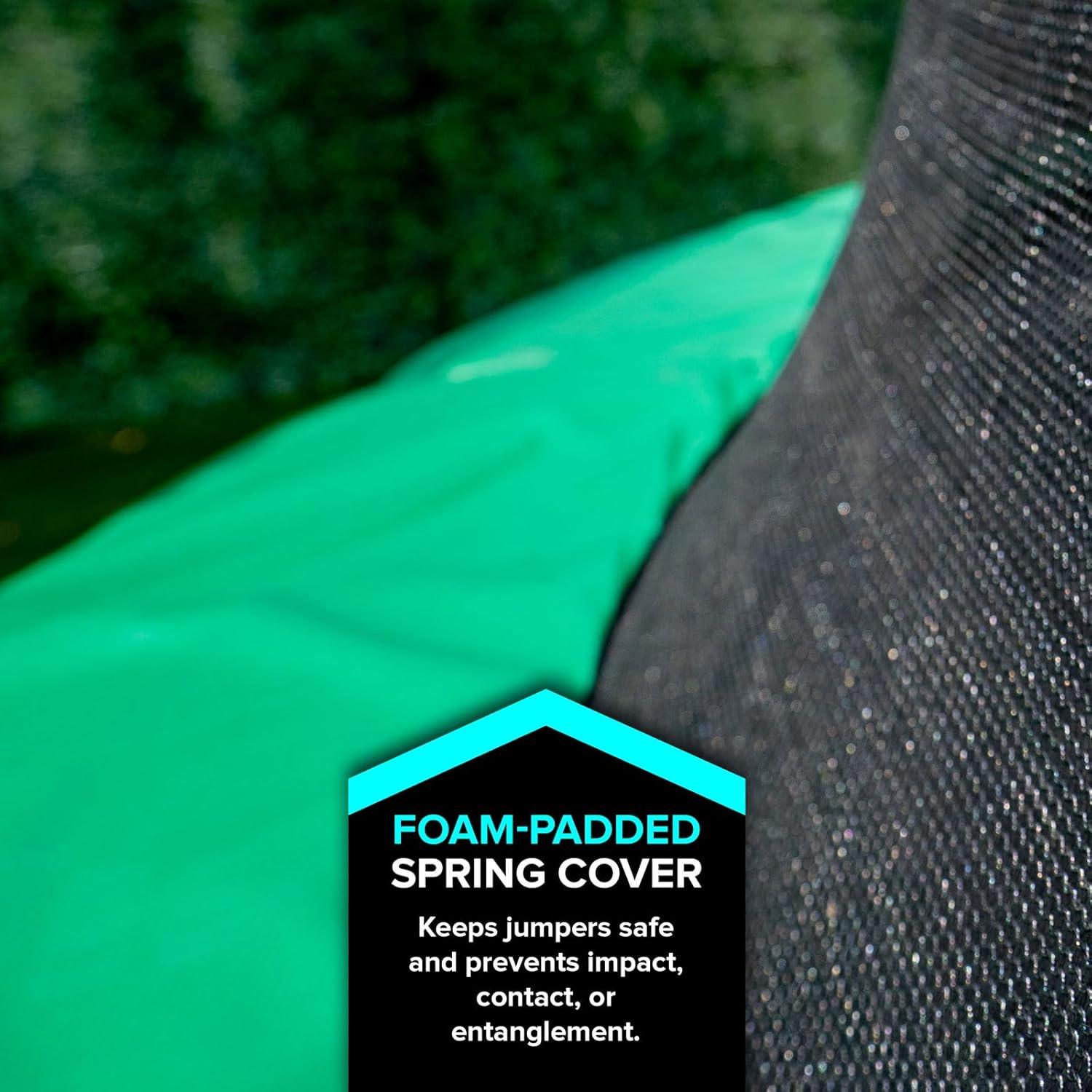 Sportspower 15-Feet Green Trampoline with Enclosure