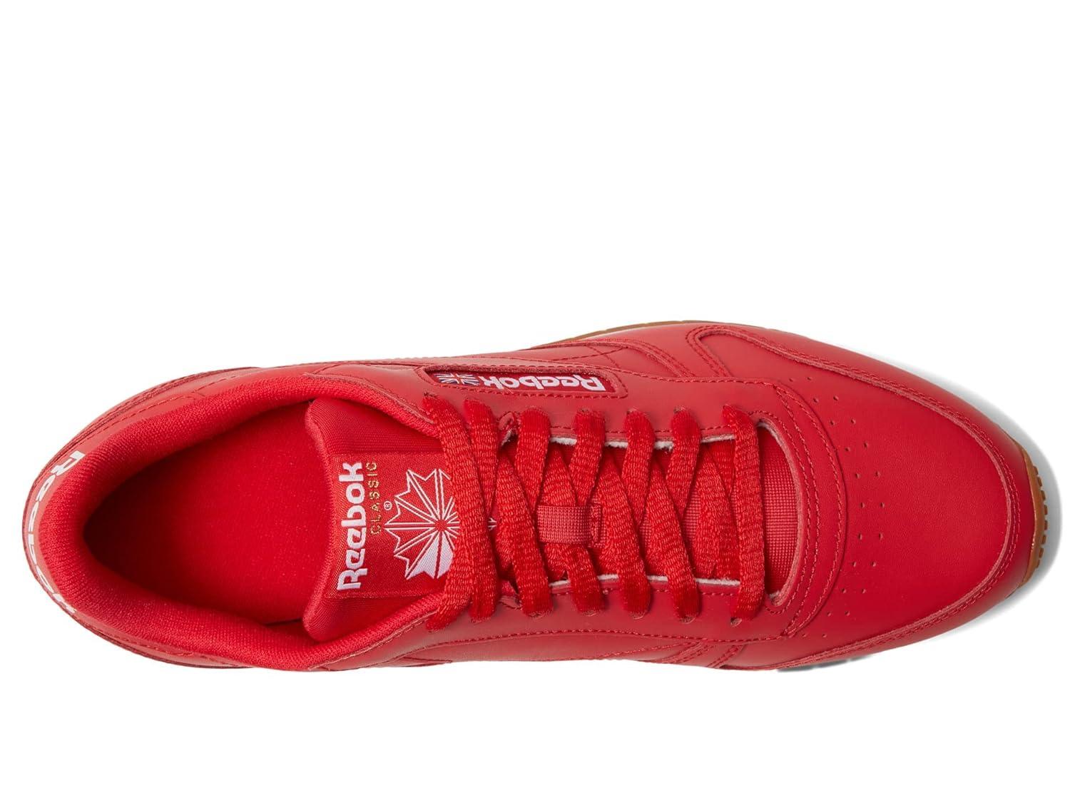 Mens Reebok CLASSIC LEATHER Shoe Size: 10.5 Vecred - Ftwwht - Rbkg03 Fashion Sneakers