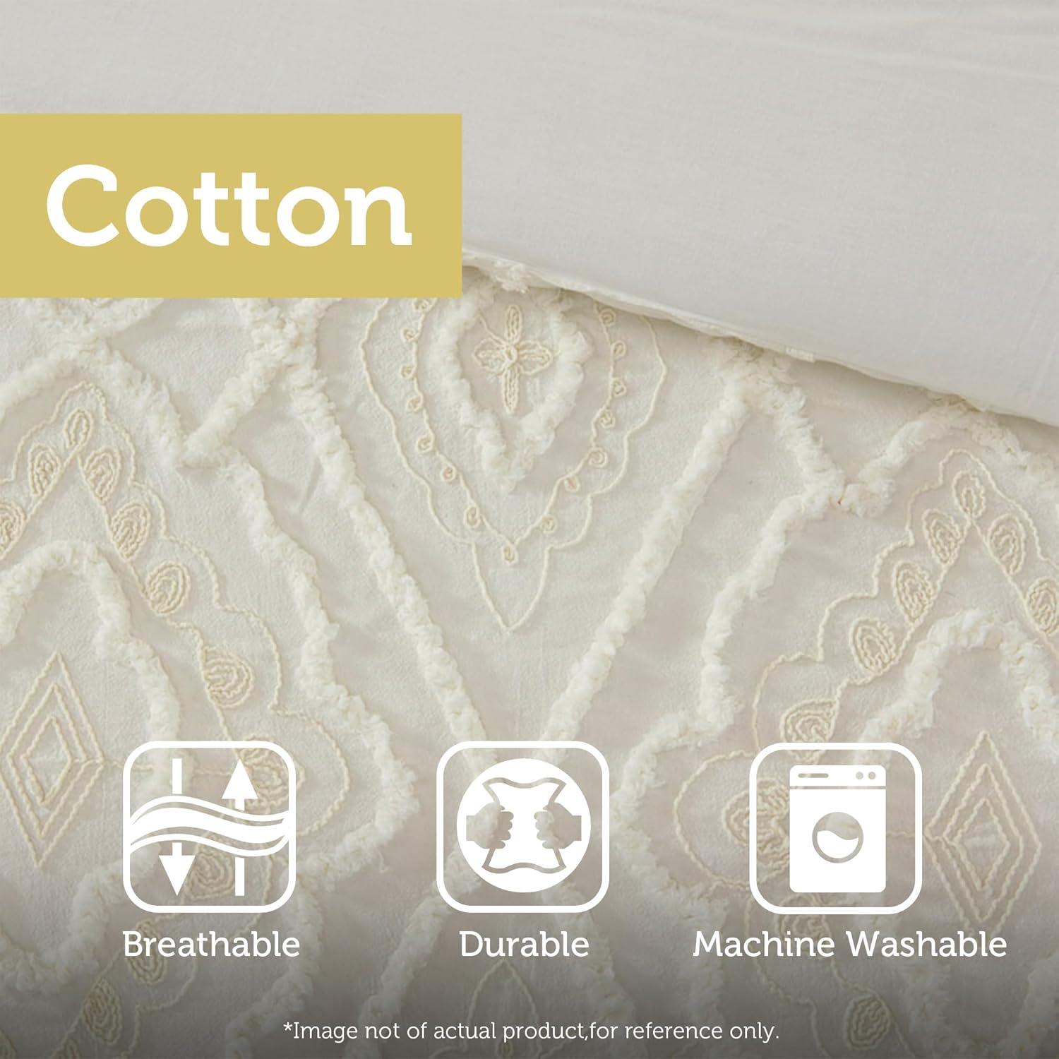 Madison Park Margot Boho Style Embroidered 100% Cotton Comforter Set