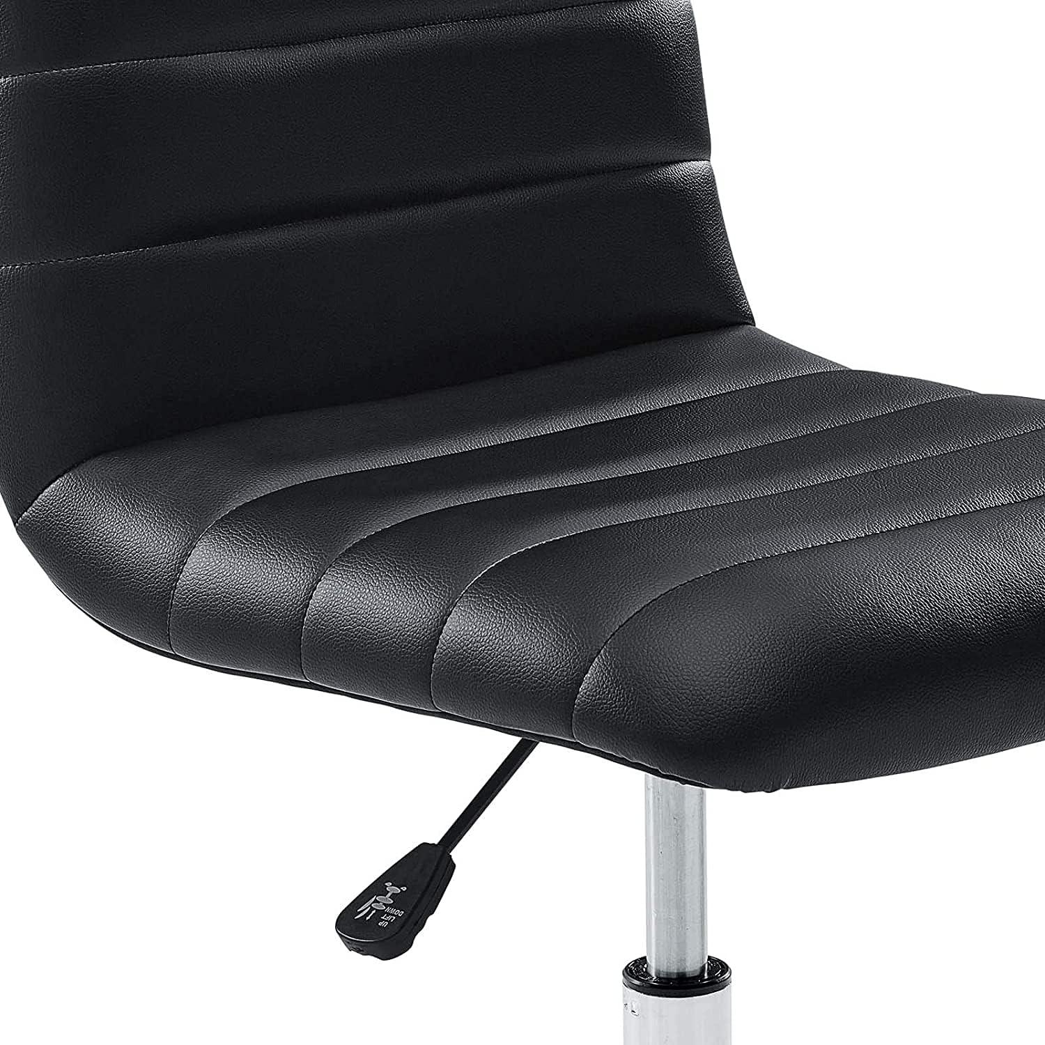 Ripple Armless Mid Back Vinyl Office Chair by Modway