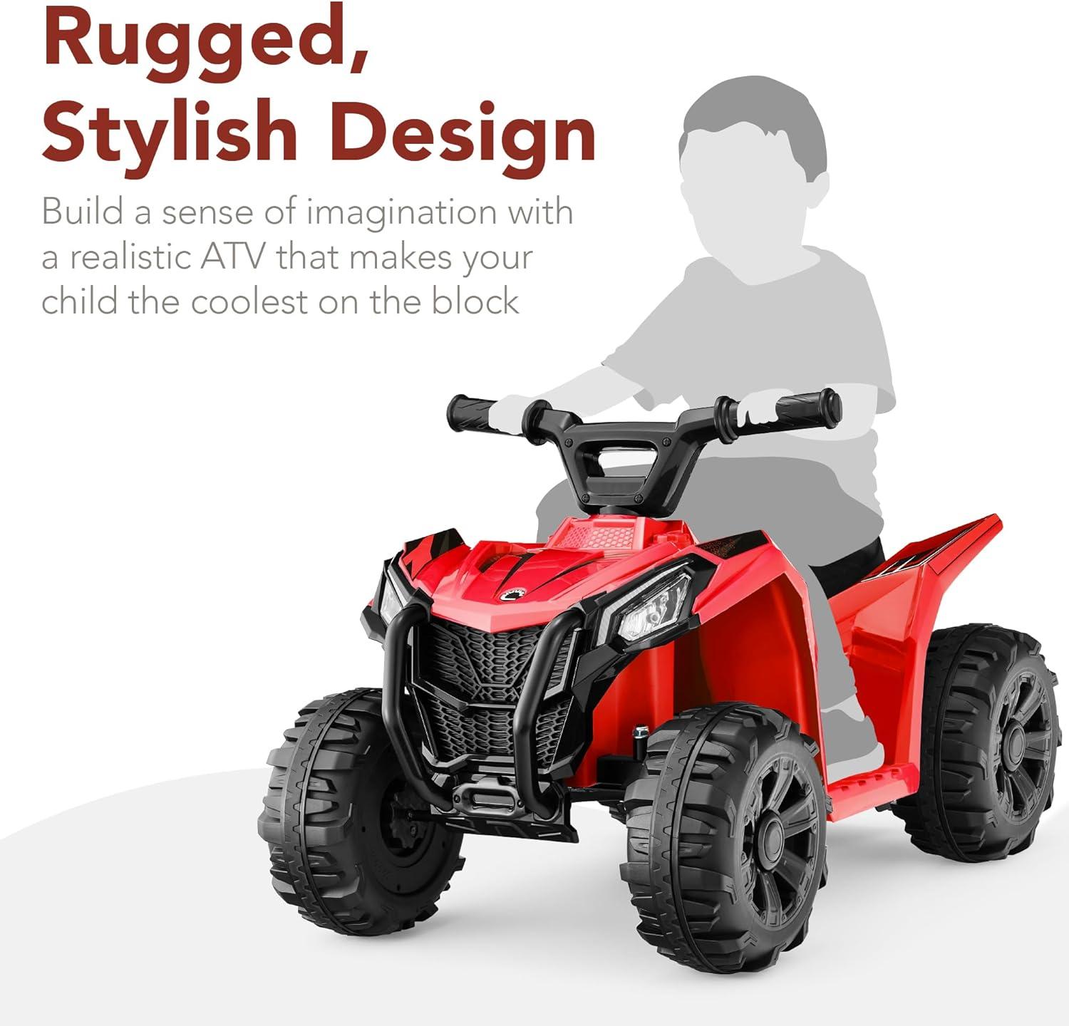 Best Choice Products 6V Kids Ride-On 4-Wheeler Quad ATV Car w/ 1.8mph Max Speed, Treaded Tires