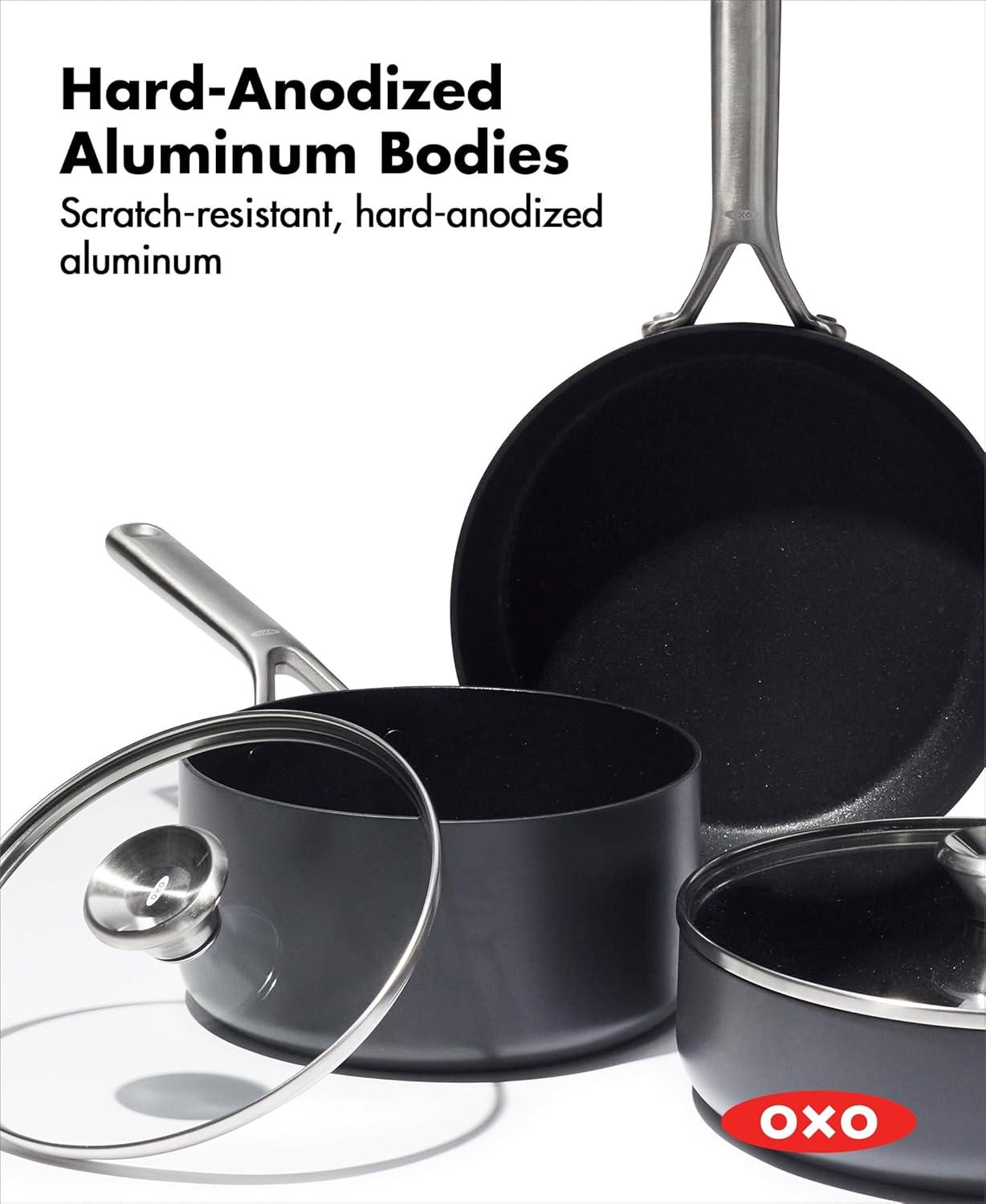 OXO OXO 5 Pieces Hard-Anodized Aluminium Non Stick Cookware Set