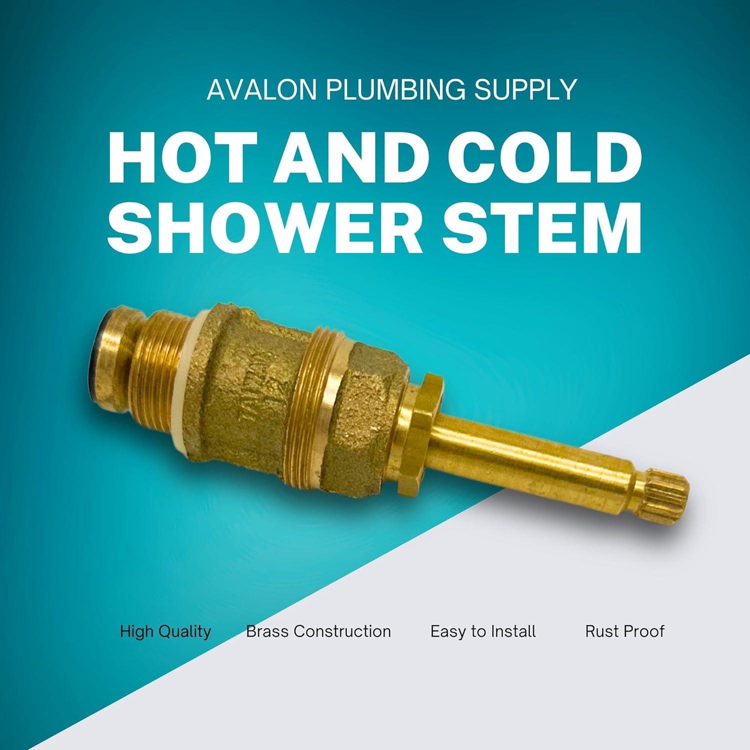 Avalon Hot and Cold Shower Stem Replacement for Price Pfister Systems Kit, 4-1/4 Inch with an Outside Thread for Price Pfister Shower Valve