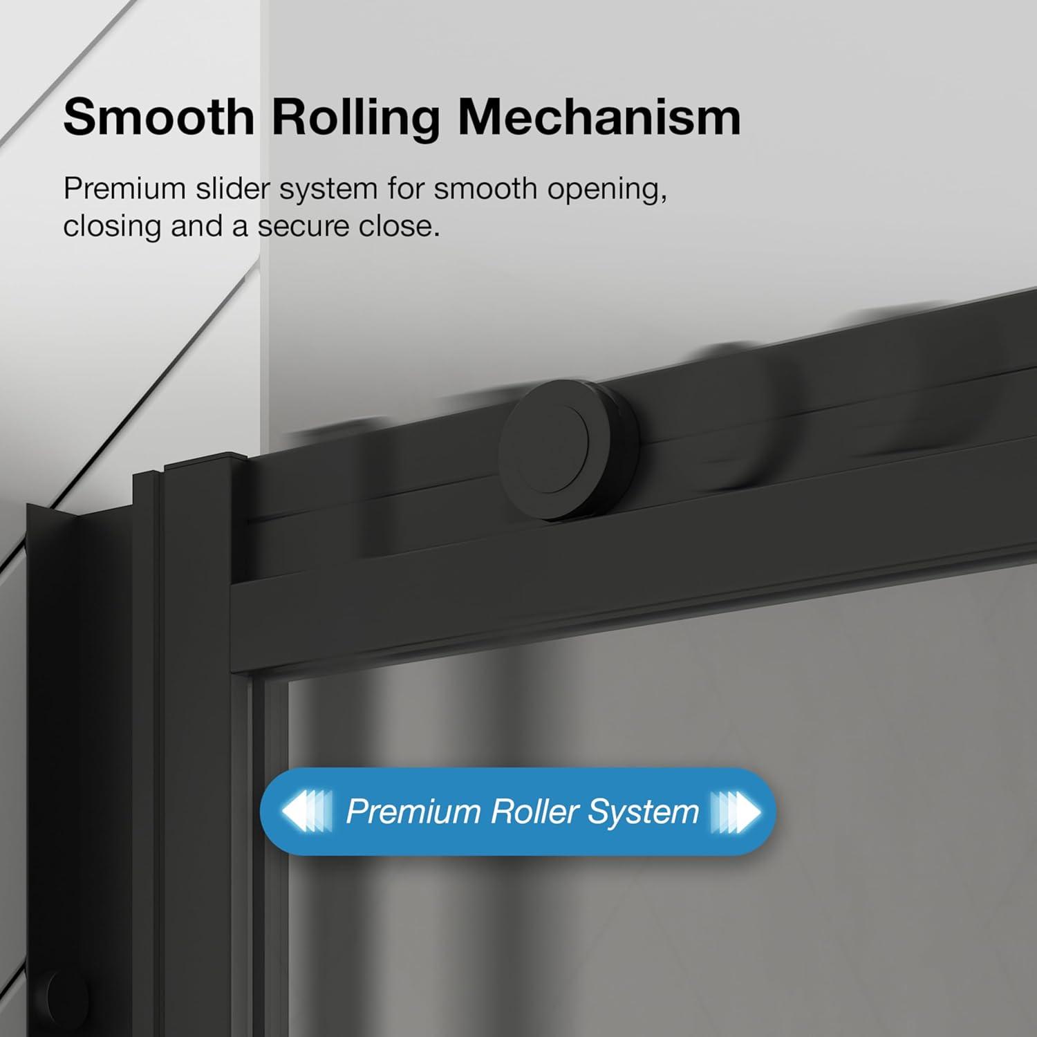 Ove Decors Stanford 48 In. W X 74 In. H Sliding Clear Straight Alcove Shower Door