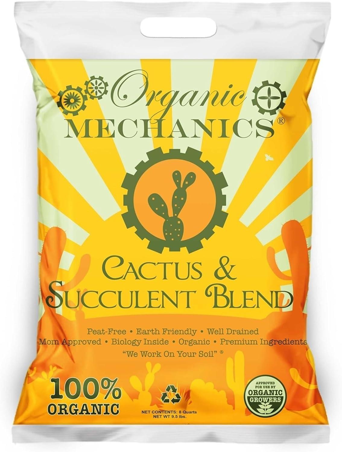 Organic Cactus and Succulent Potting Soil Blend, 8 Quarts