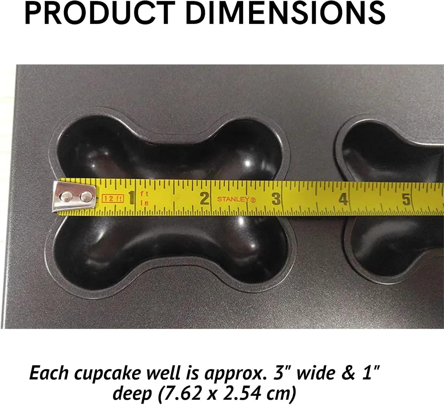 Midlee Nonstick Bone Shape Pan (Cupcake)