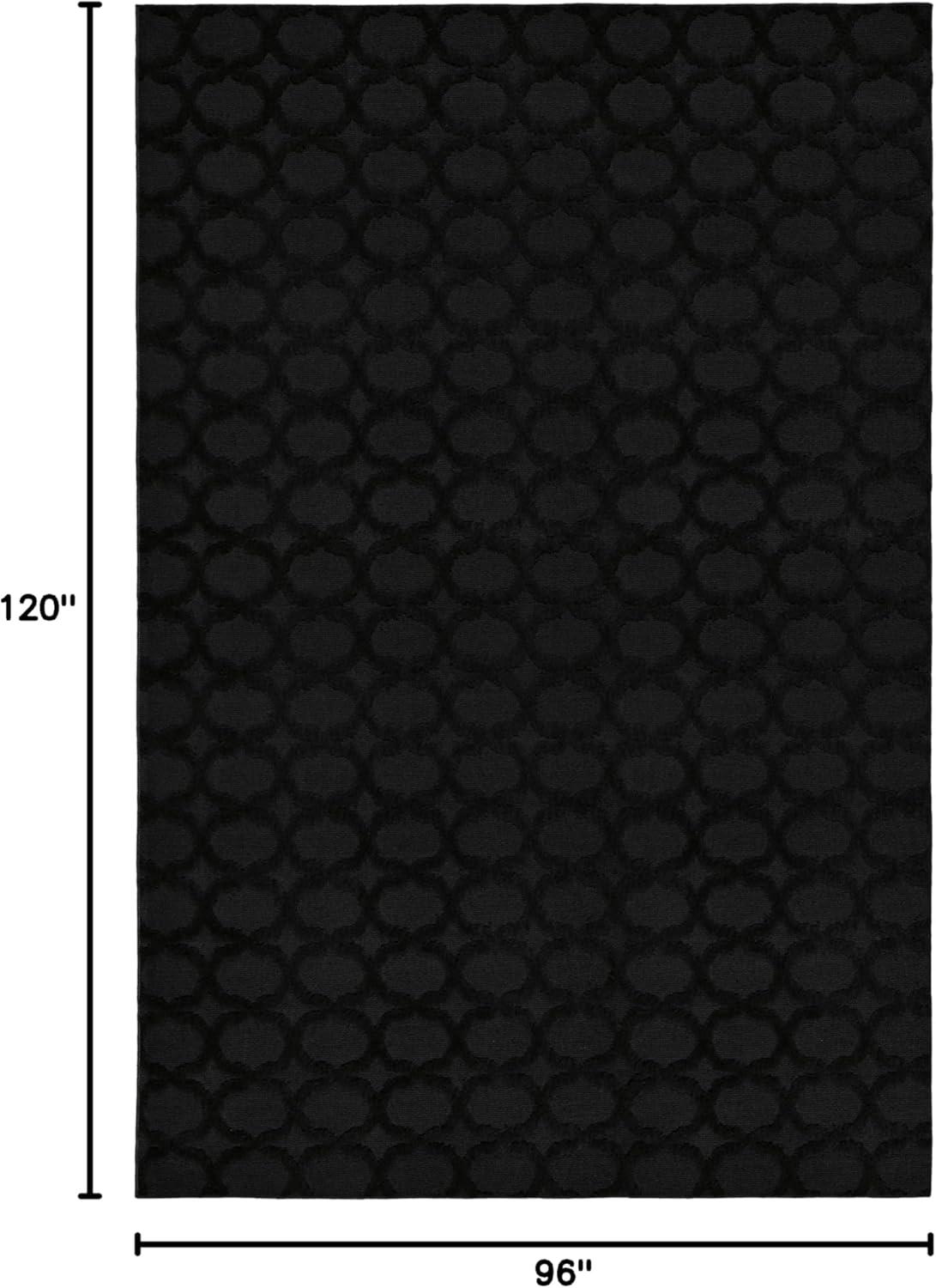 Garland Rug Sparta Black Indoor Area Rug, 8' x 10'