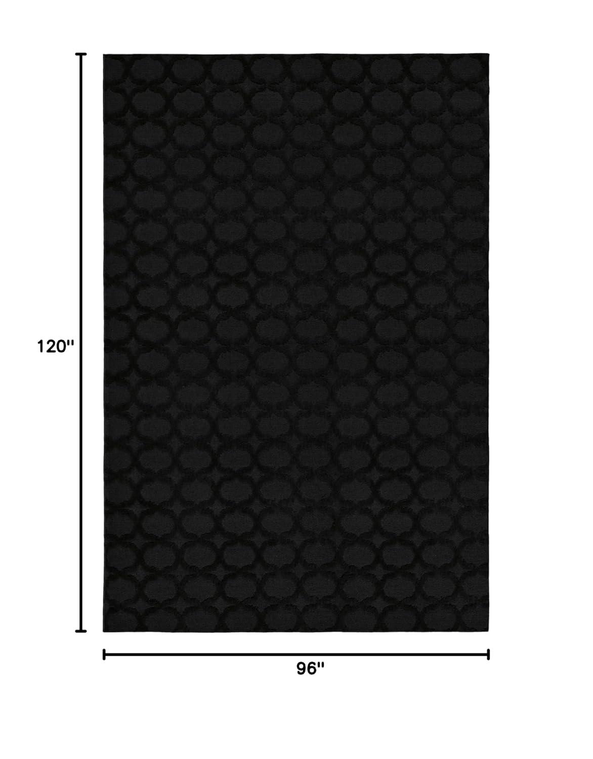Garland Rug Sparta Black Indoor Area Rug, 8' x 10'