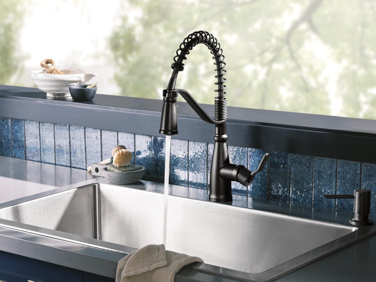 Moen Nolia Single Handle Pre-Rinse Spring Pulldown Kitchen Faucet