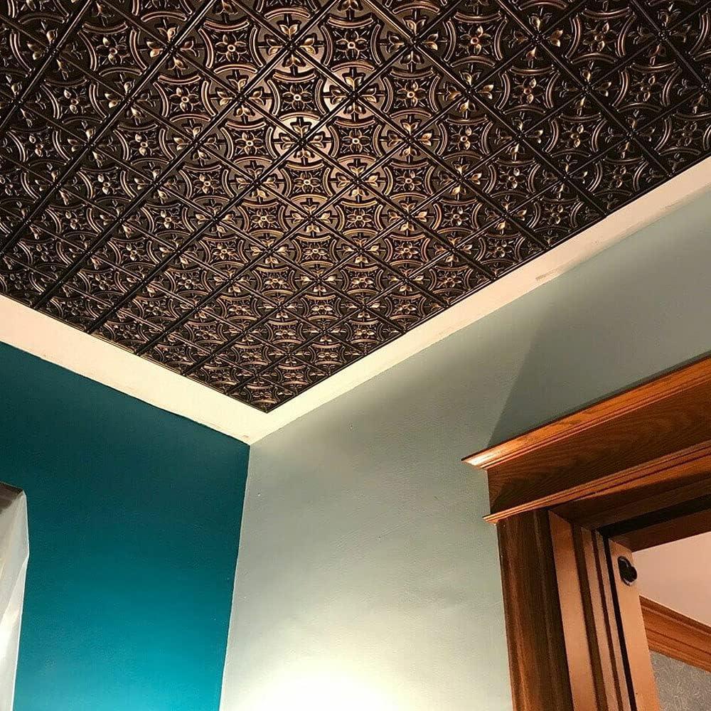 Gothic Reims 2 Ft. X 2 Ft. Drop-In Or Glue-Up PVC Ceiling Tile