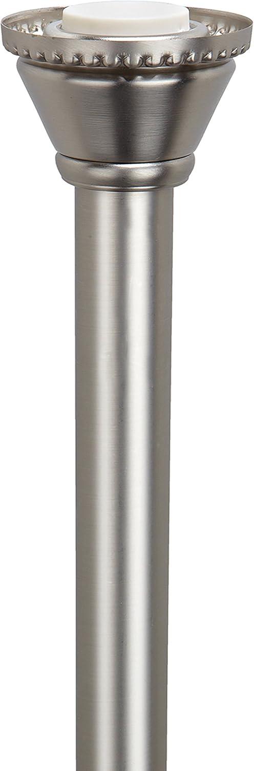 Adjustable Satin Nickel Tension Shower Curtain Rod 42-72 Inches