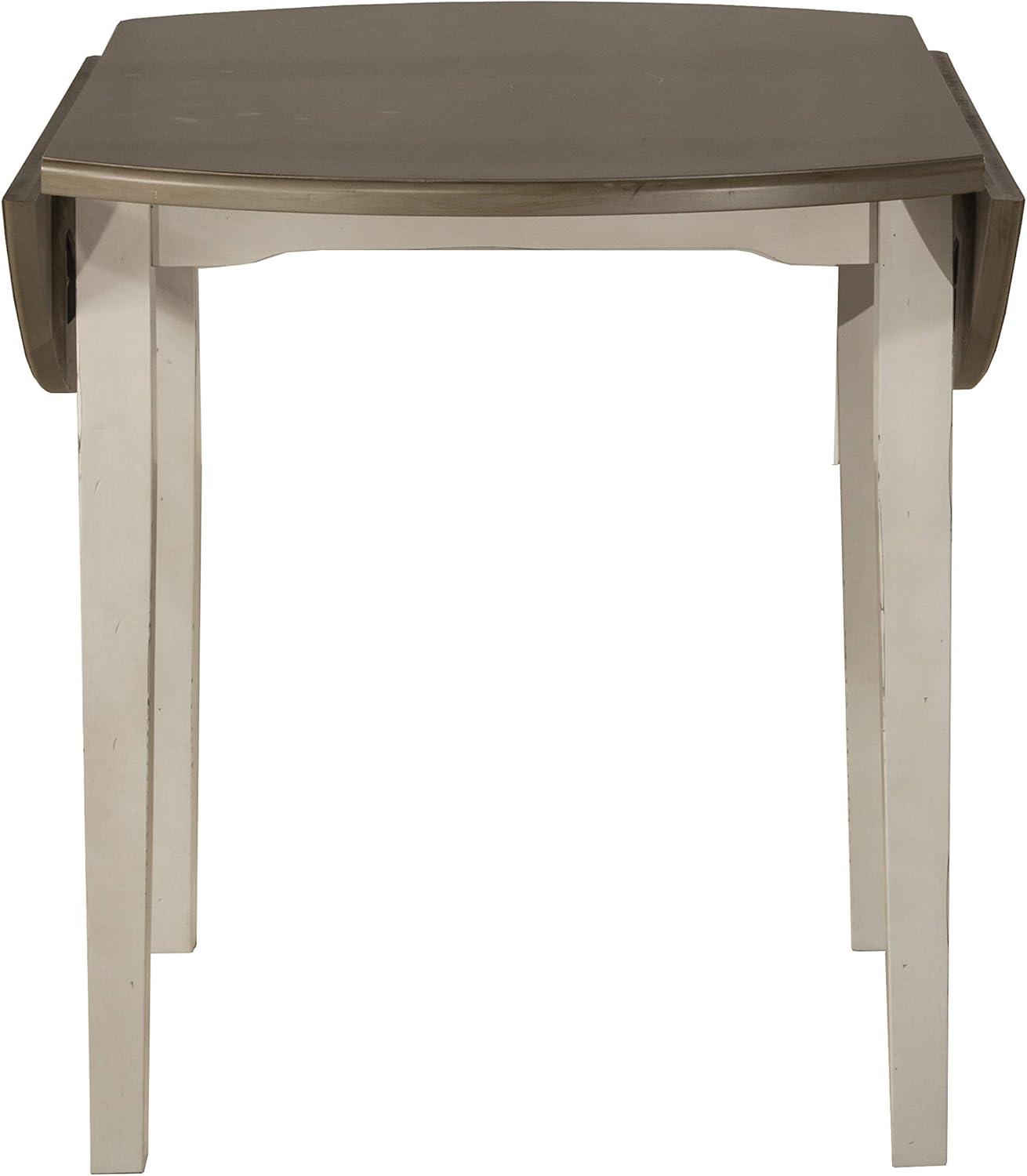 Hillsdale Furniture Clarion Wood Round Counter Height Table Top in Distressed Gray