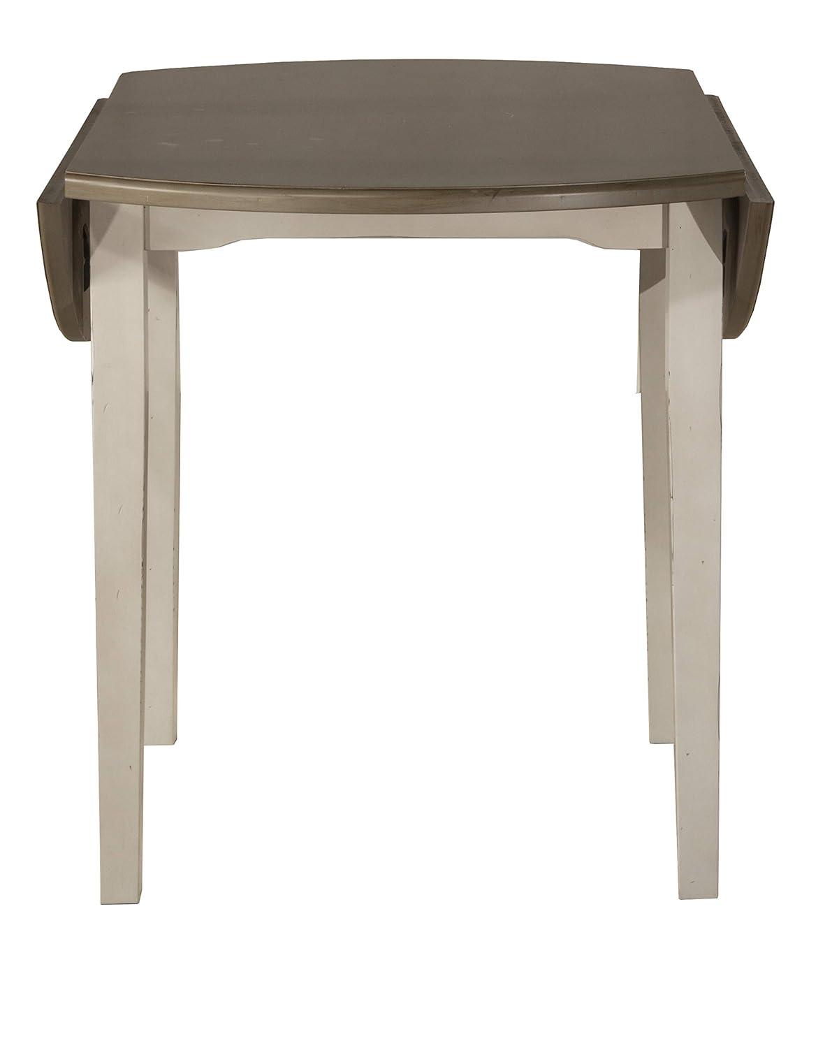 Hillsdale Furniture Clarion Wood Round Counter Height Table Top in Distressed Gray