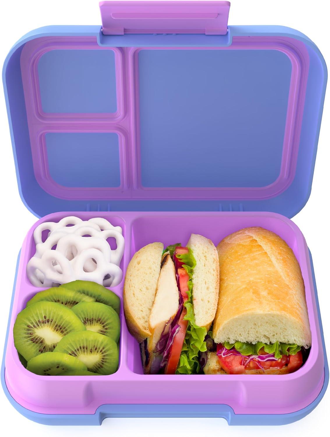 Bentgo Pop Leakproof Bento-Style Lunch Box with Removable Divider-3.4 Cup - Periwinkle/Pink