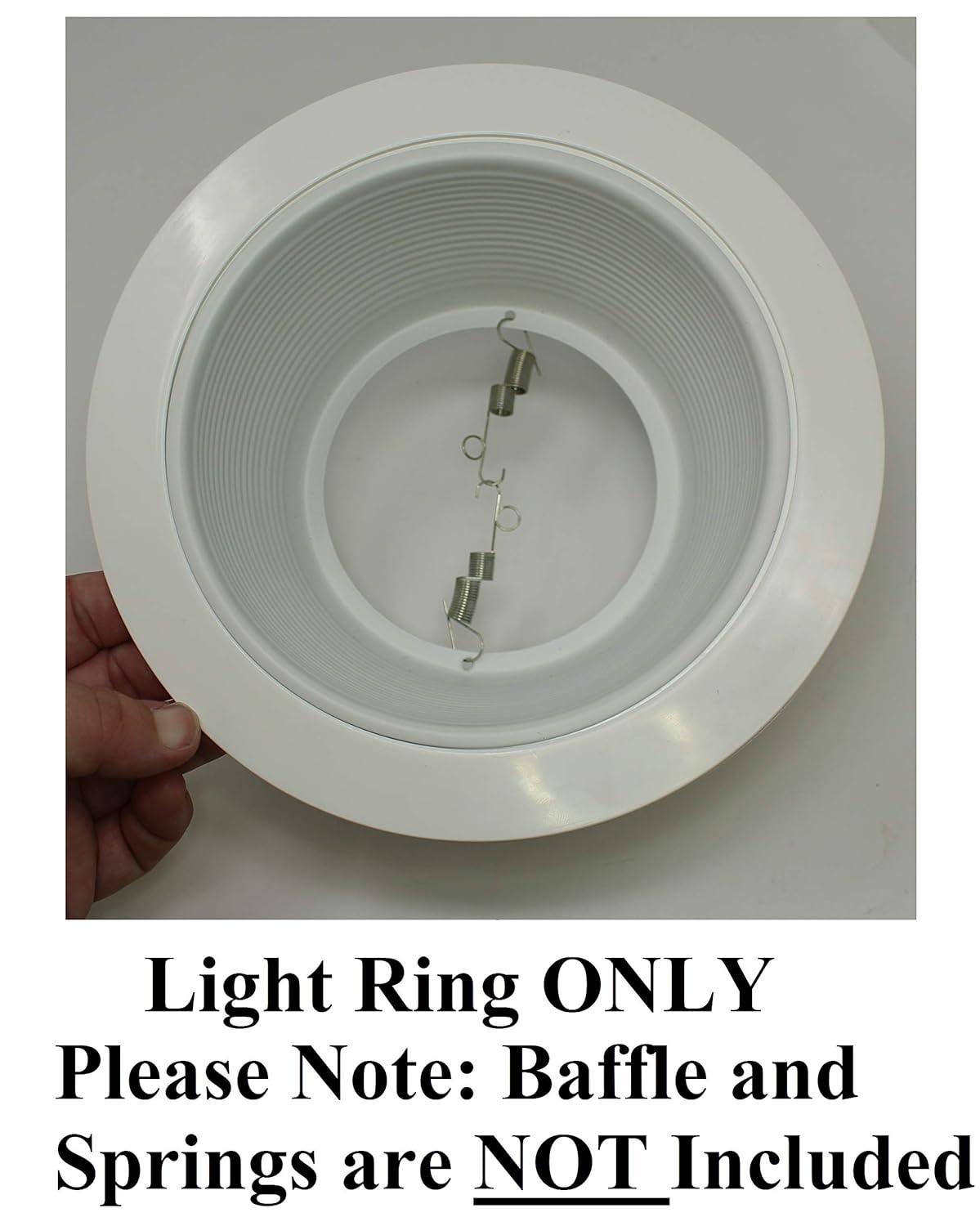 Uxcell Metal Goof Trim Ring, 2.99" OD 2.2" ID Circular Ceiling Light Ring Trims, Matte White 1Pack