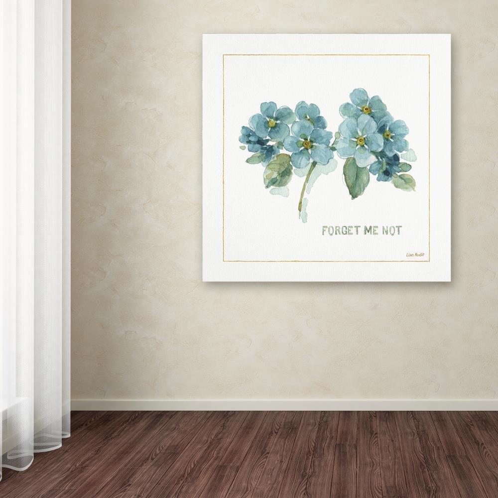 Trademark Fine Art "My Greenhouse Forget Me Not" Canvas Art by Lisa Audit
