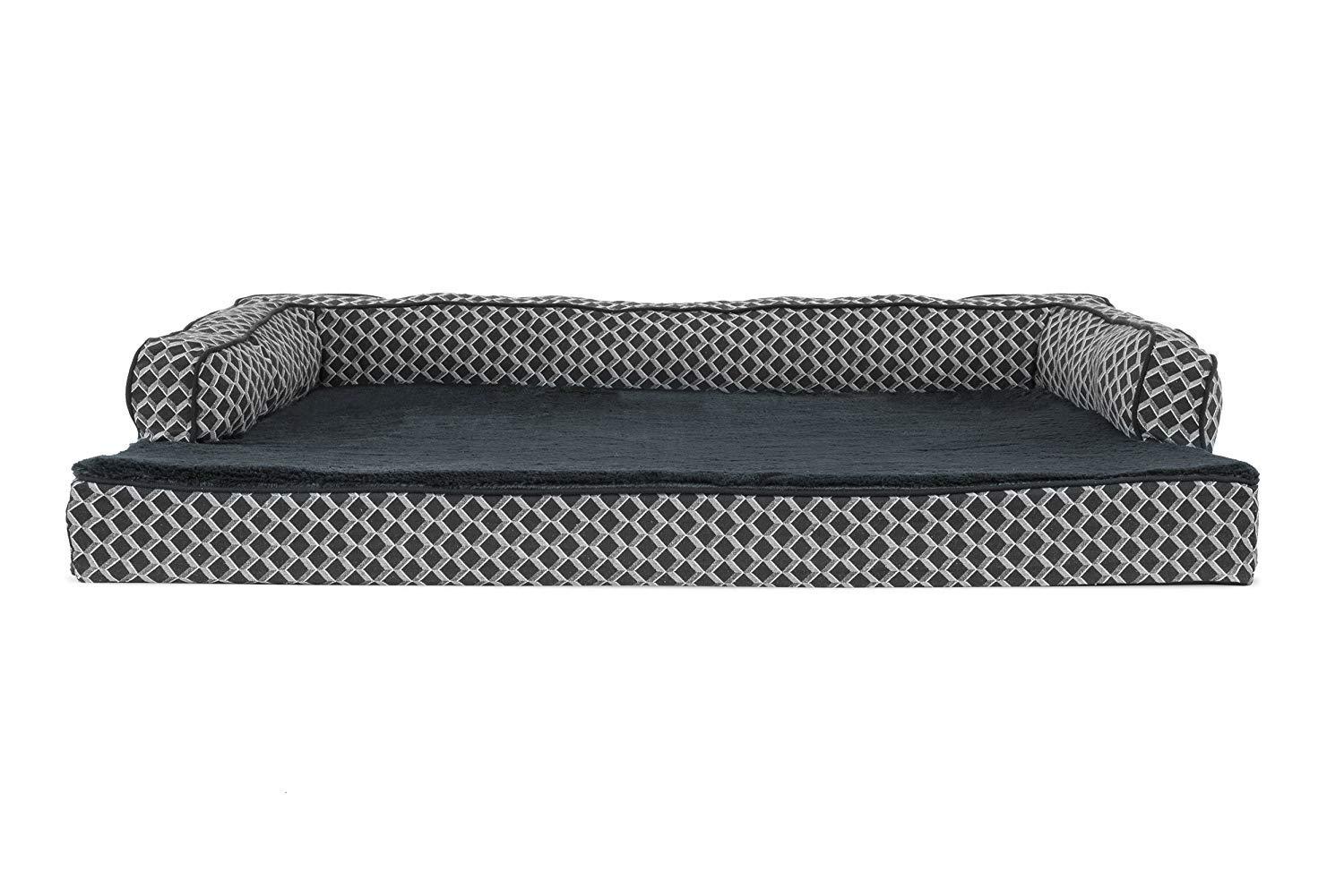 FurHaven Plush & Diamond Décor Comfy Couch Pet Bed