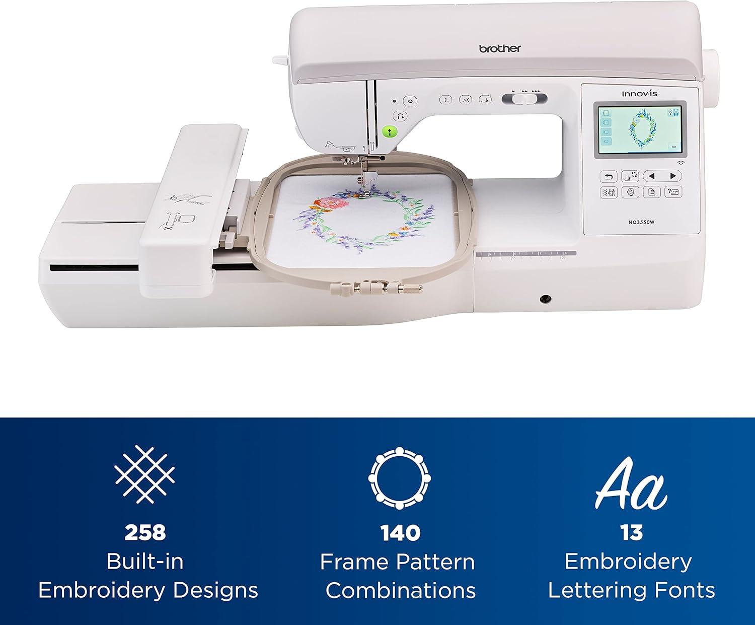 Brother NQ3550W 10" x 6" Computerized Sewing and Embroidery Machine