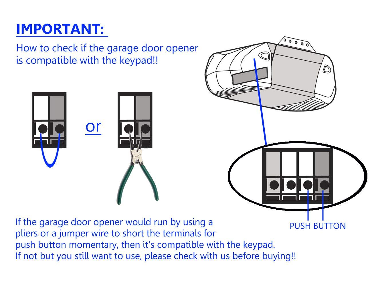 IP68 Waterproof Universal 12V 24VDC Metal Case Digital Wired Keypad for Garage Door, Gate Opener and Access Control Systems