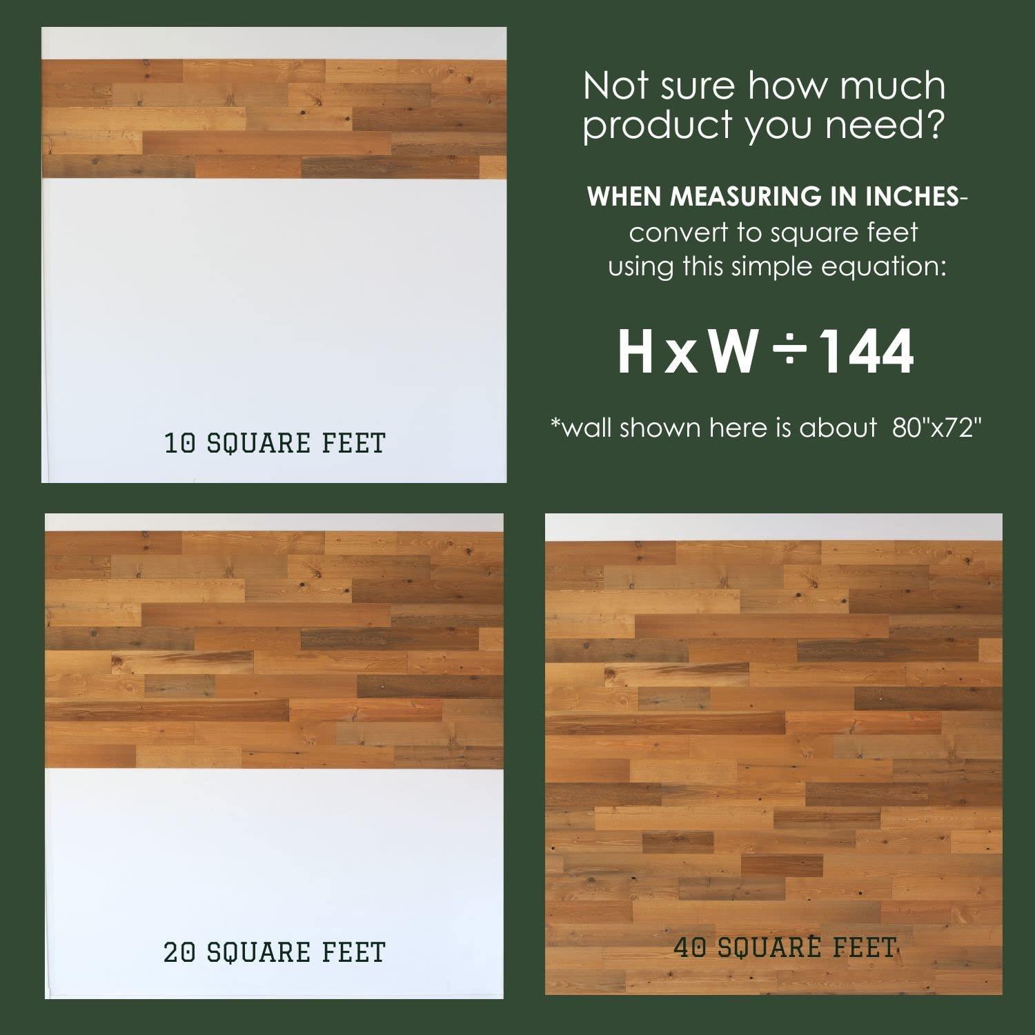 Timberchic River Reclaimed Wooden Wall planks - Simple Peel & Stick Wall Covering Application for DIY Accent Wall & Home Improvement - Premium Wall Paneling - Herringbone Pattern