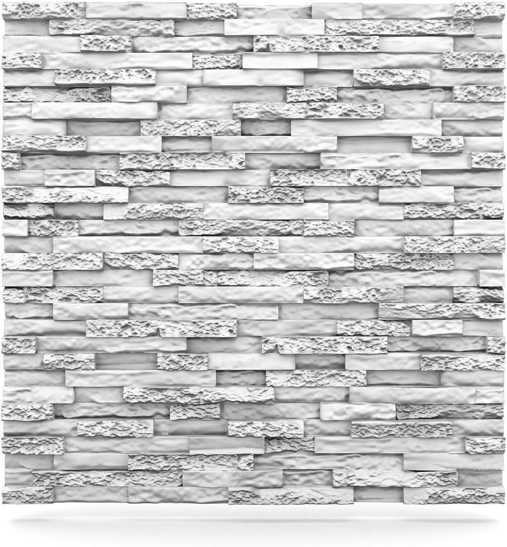 Stone 23.5" x 23.5" Seamless Glue-up 3D Wall Panels